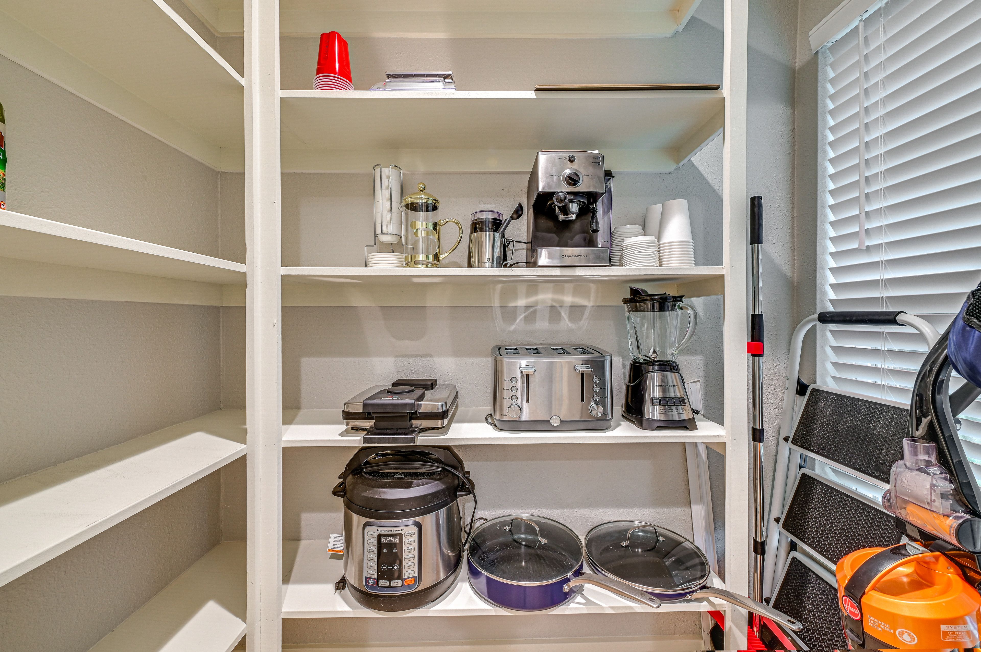 Pantry | Pots/Pans | Waffle Maker | Espresso Machine