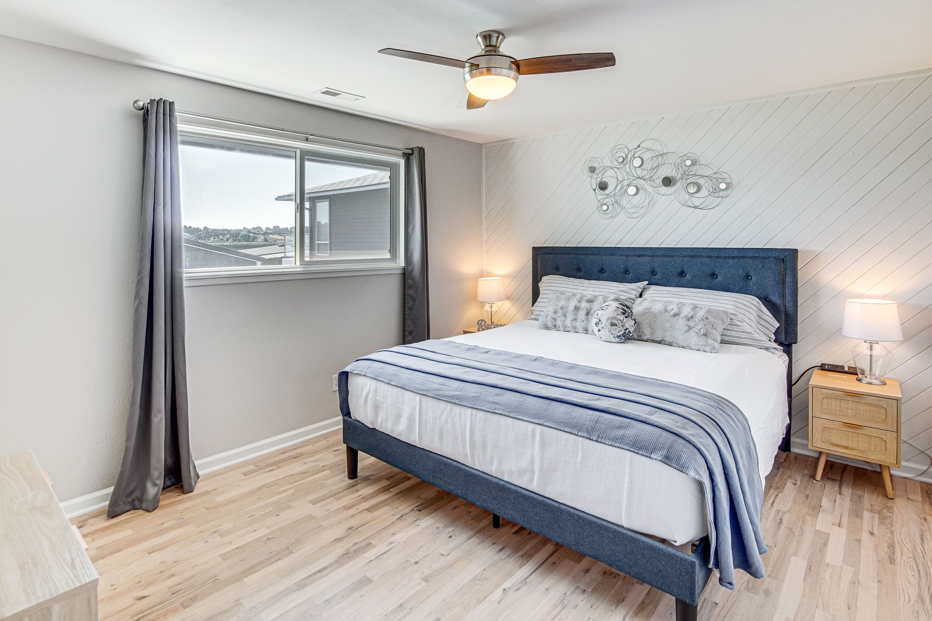 Bedroom 1 | Main Level | King Bed | Linens Provided | Smart TV w/ Cable