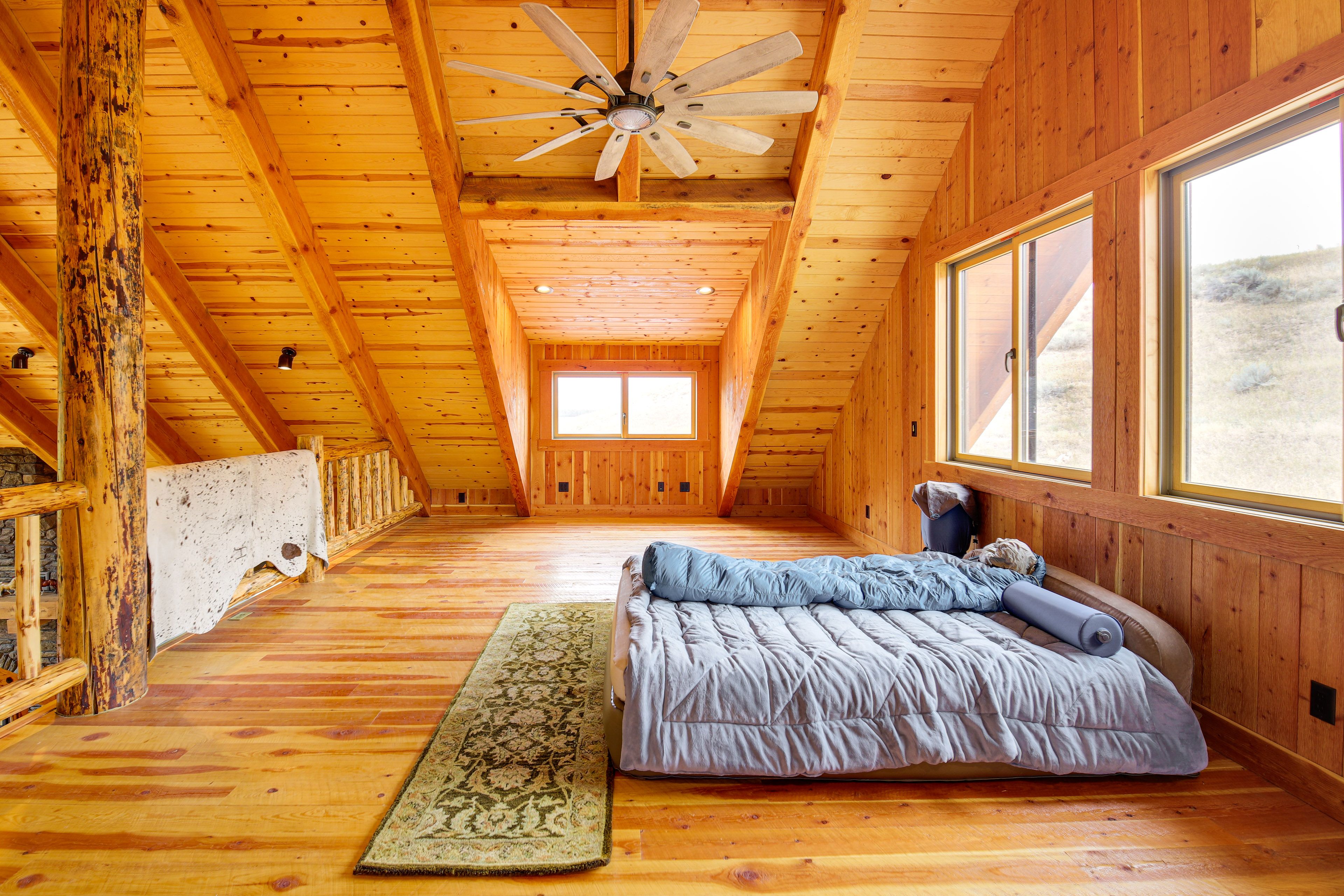 Loft | Upper Level | Queen Air Mattress | Work Desk