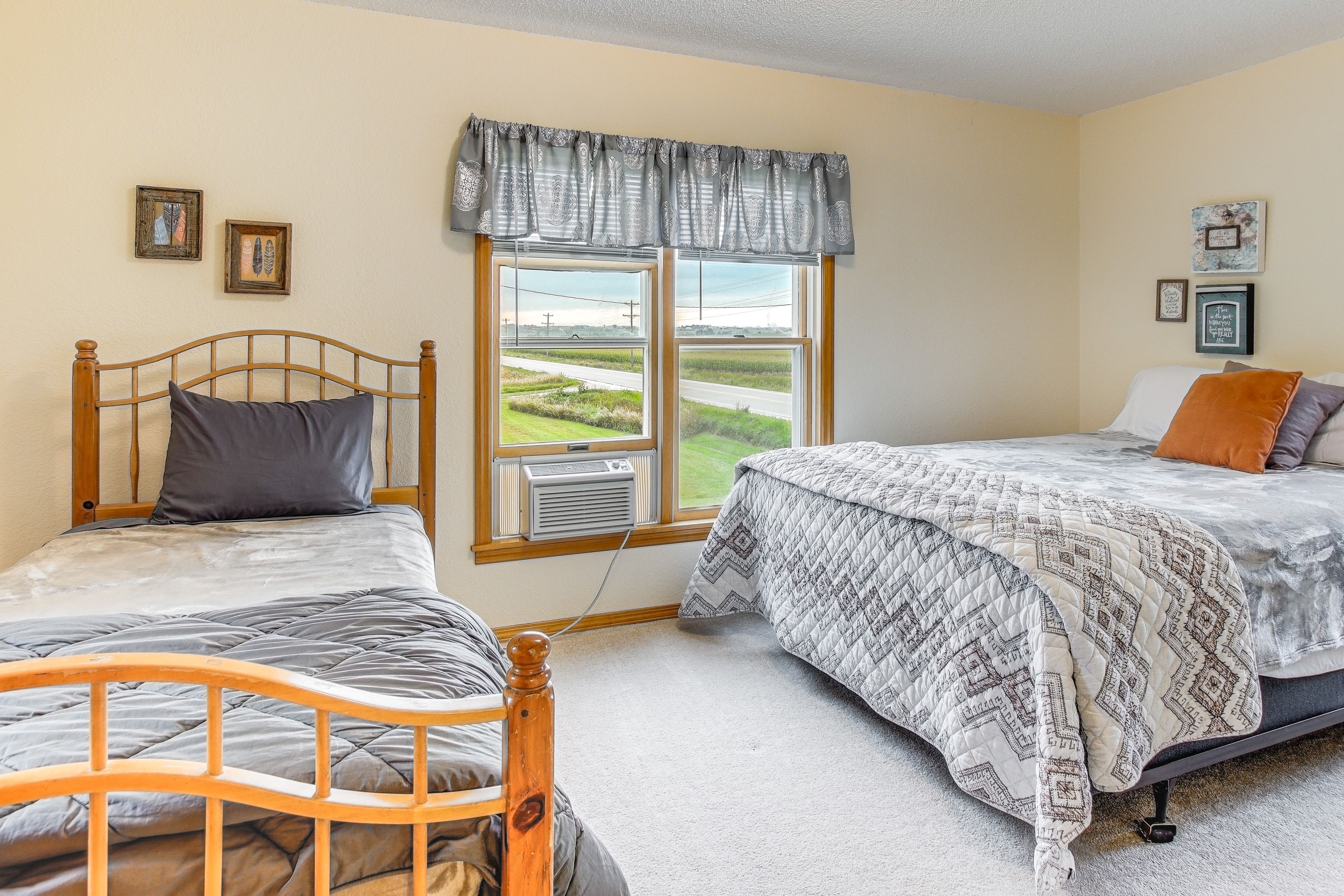 Bedroom 3 | 2nd Floor | Queen Bed | Twin Bed | Window A/C Units