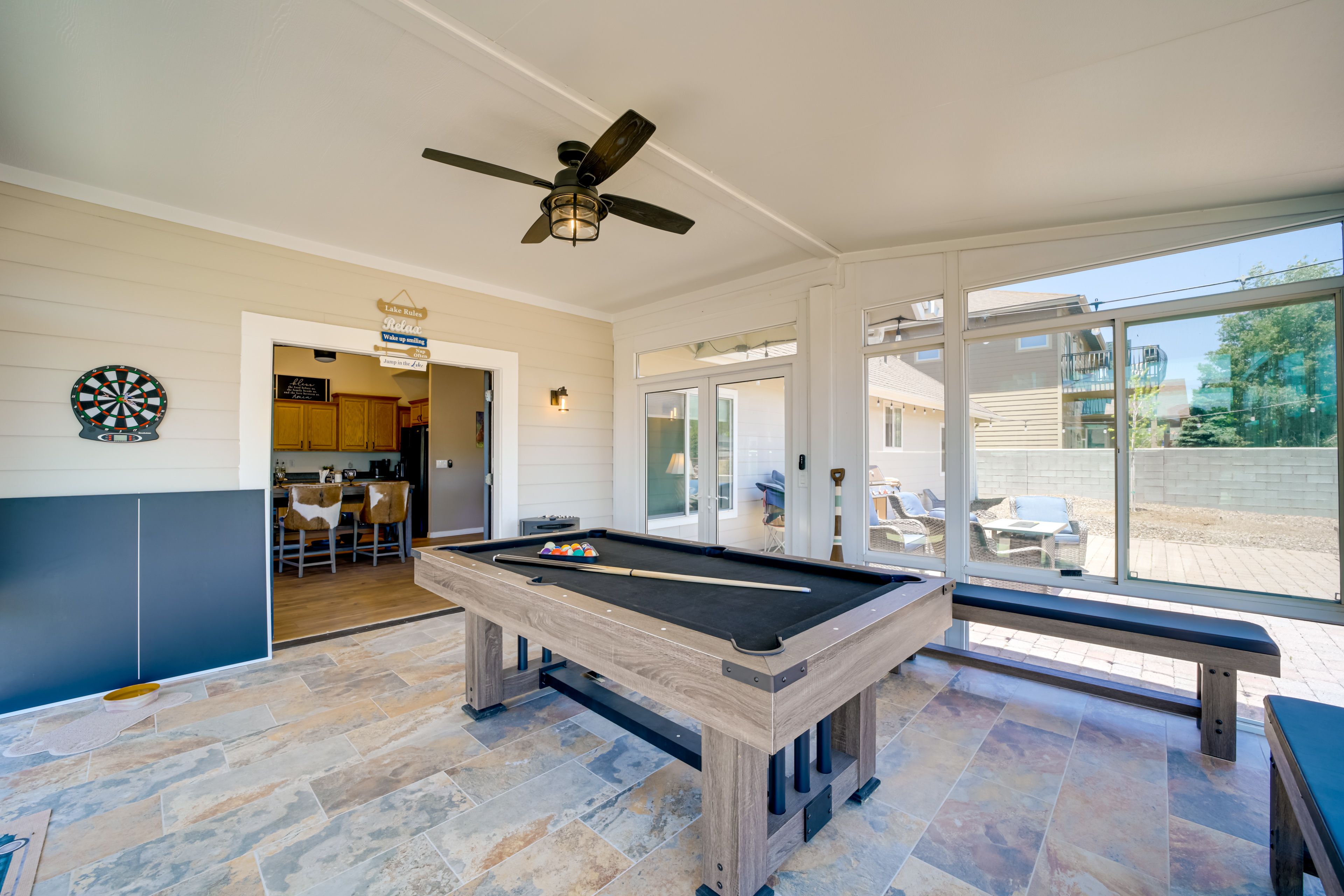 Sunroom | Pool Table | Dart Board | Water Views