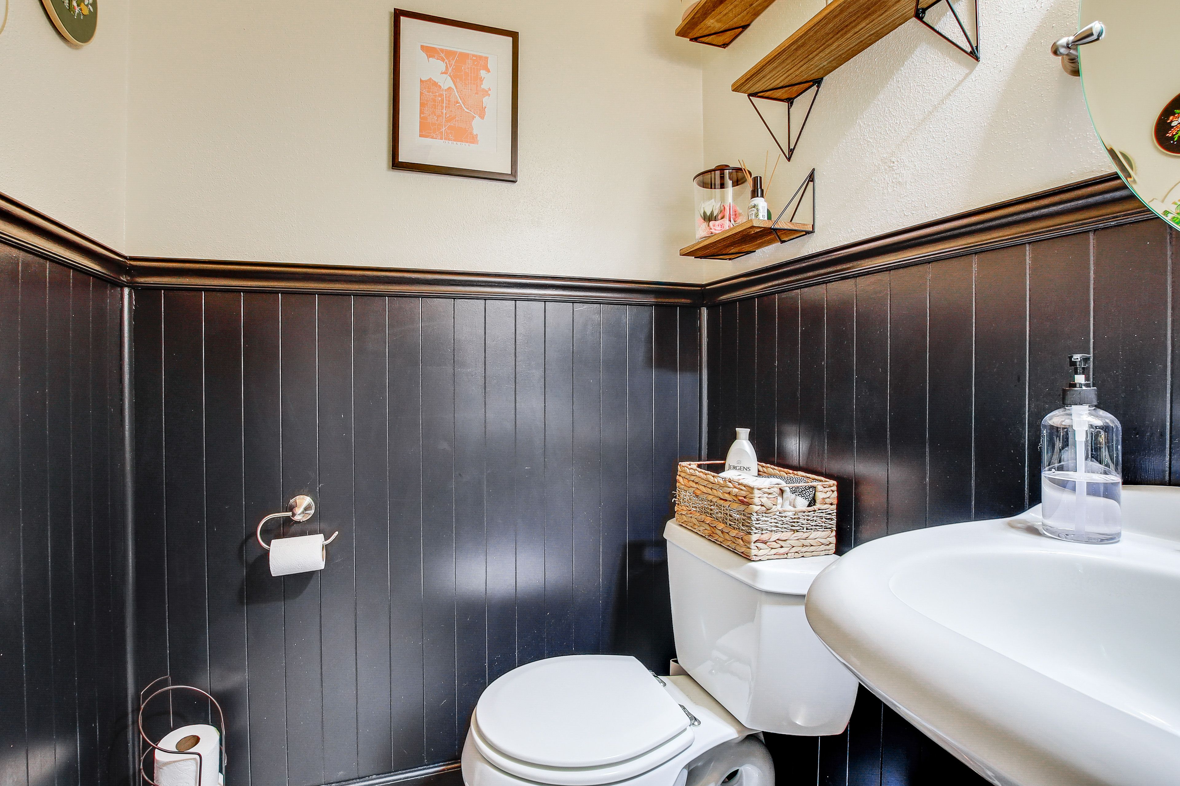Half Bathroom | Basement Floor | Towels Provided