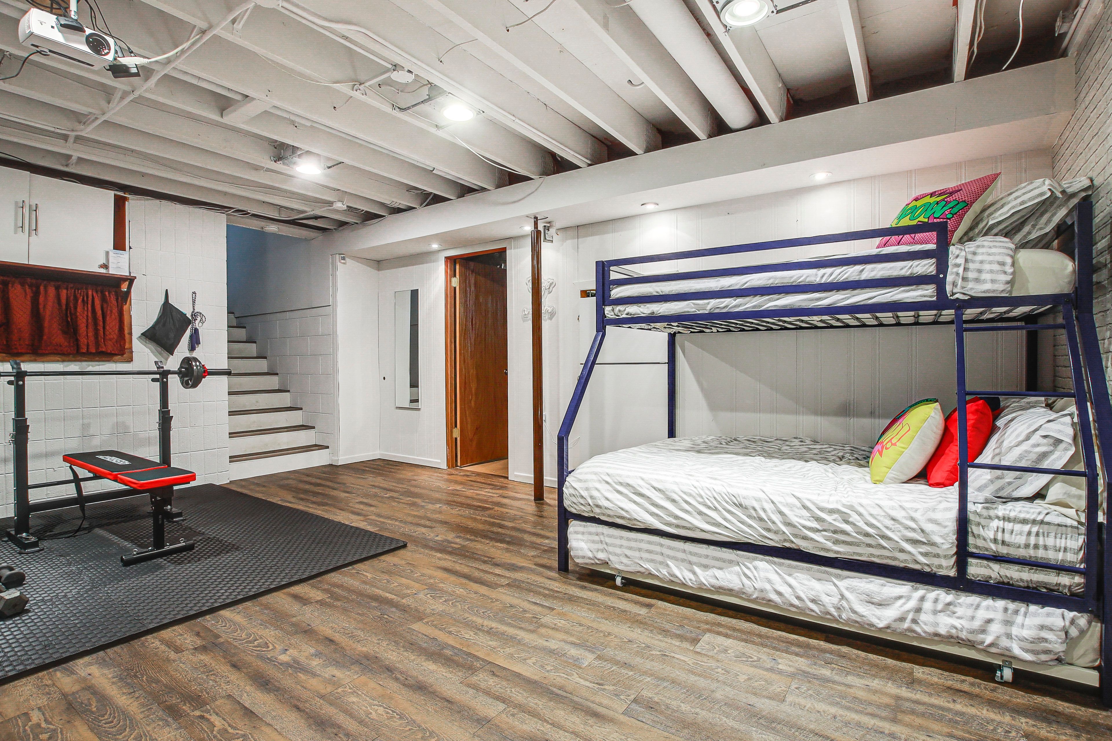 Basement Room | Twin/Full Bunk Bed w/ Twin Trundle | Basement Floor