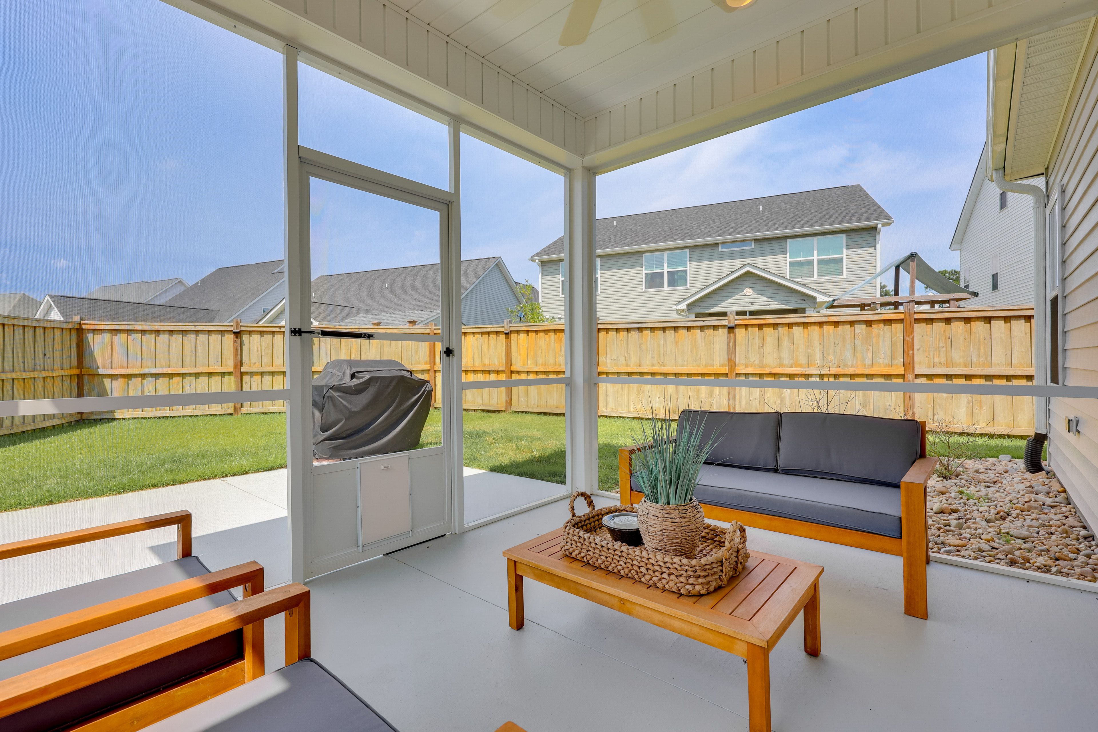 Screened-In Patio | Gas Grill | Fenced Backyard