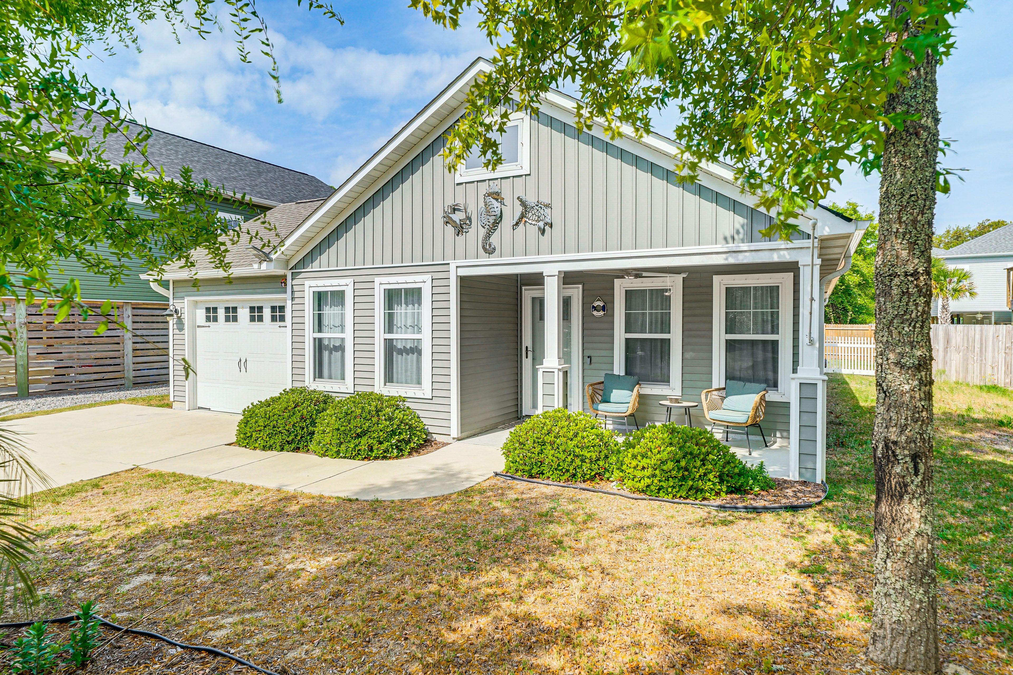 Front Exterior | Covered Porch w/ Seating