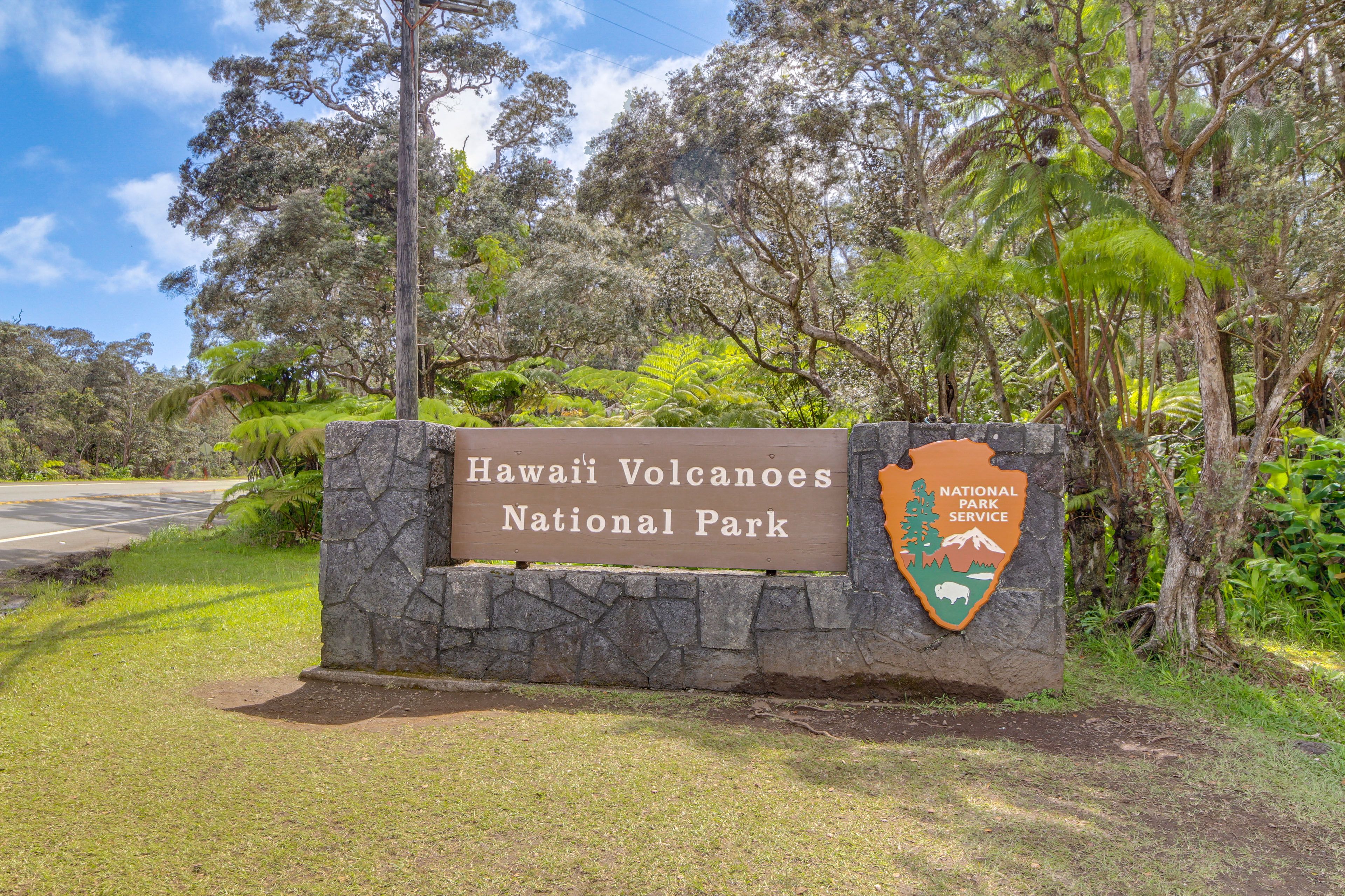 Hawaii Volcanoes National Park Entrance | 3 Miles Away