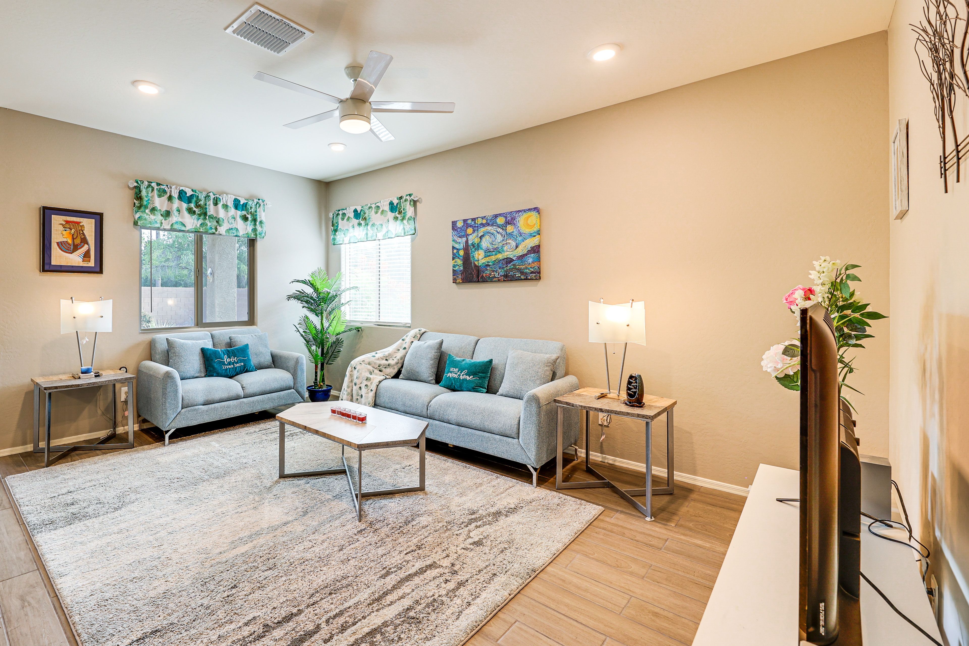 Living Room | Smart TV | Central Air Conditioning & Heating