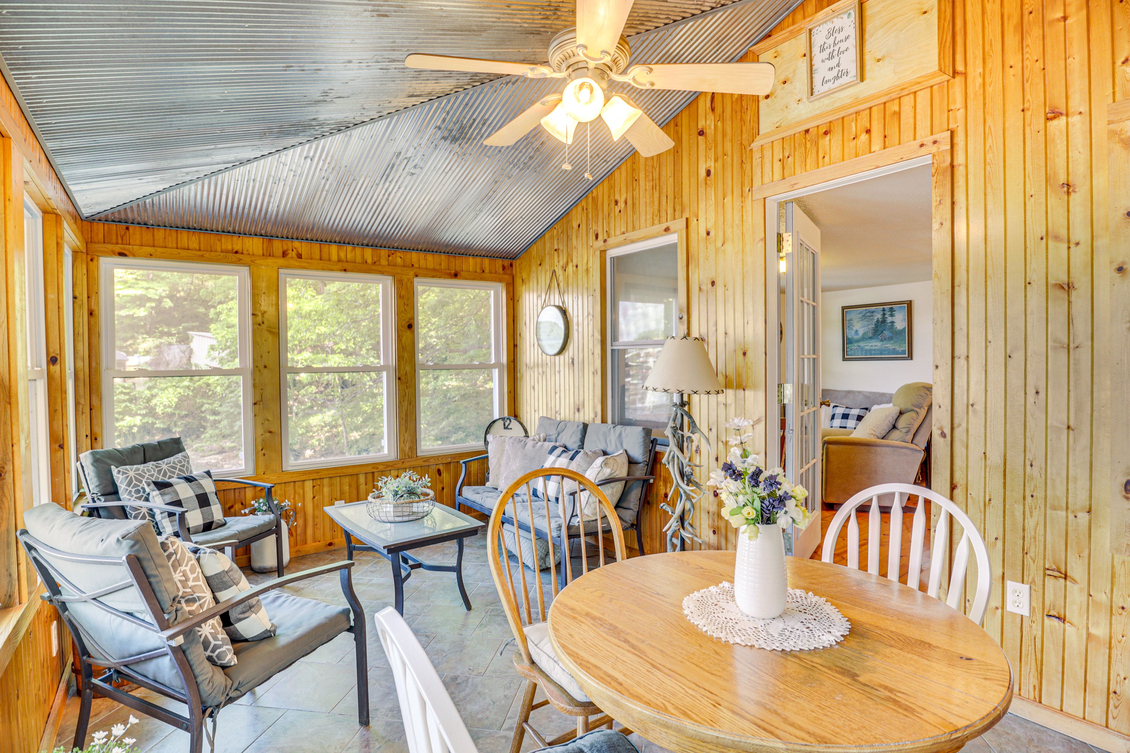 Furnished Sunroom | Dining Area