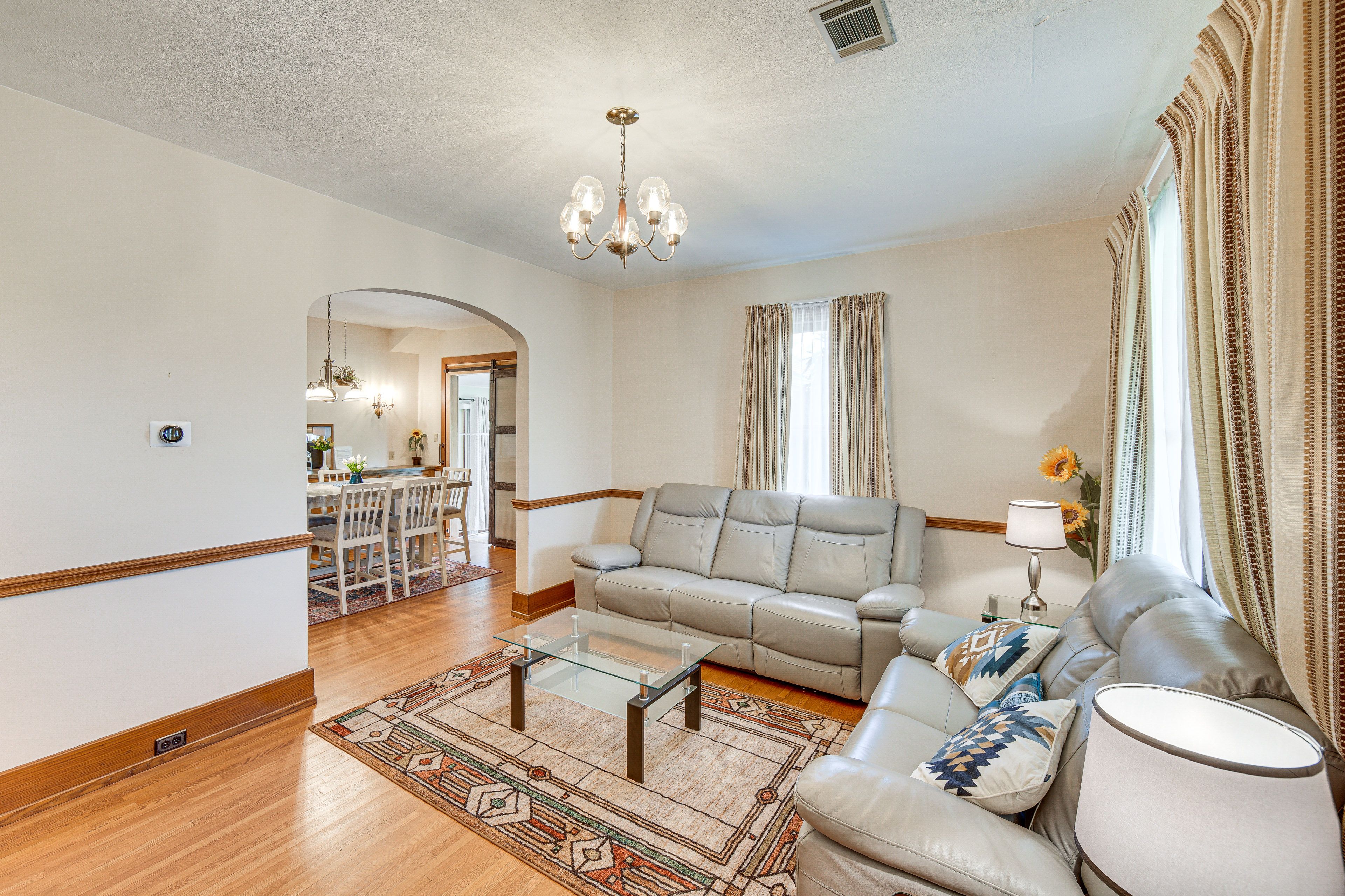 Living Room | Multi-Level Home | Central Air Conditioning