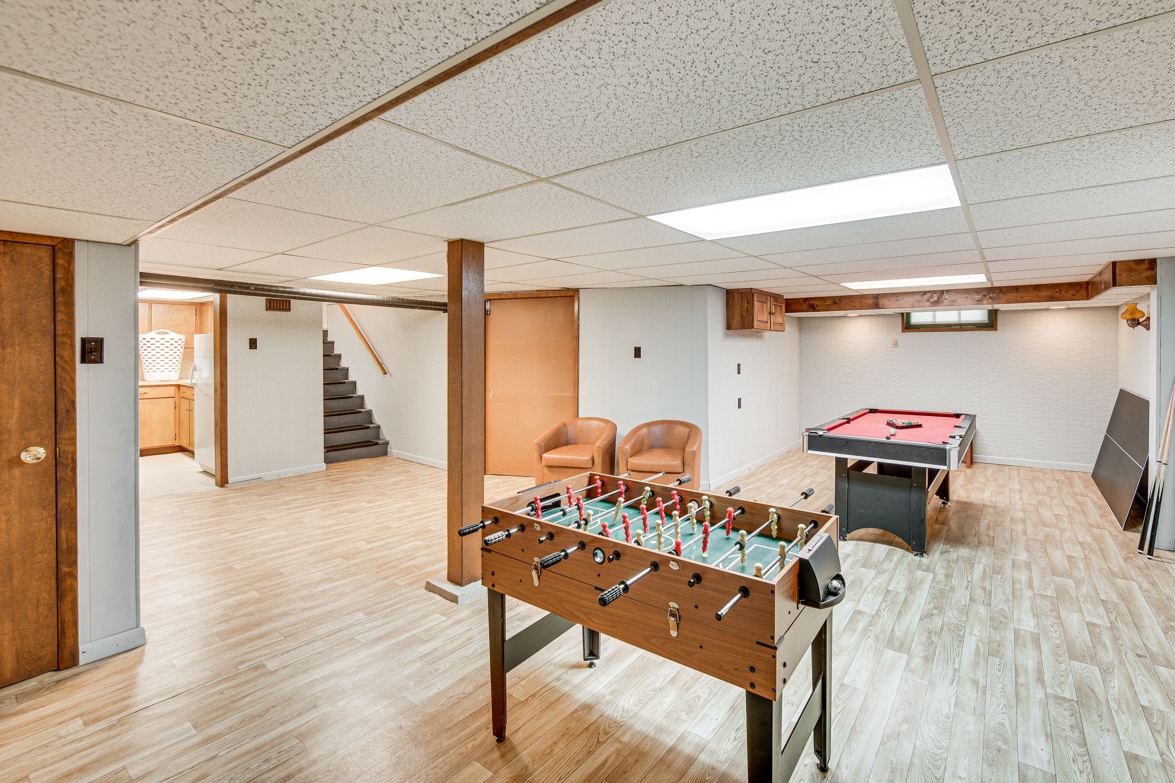 Game Room | Basement Floor | Foosball Table | Stairs Required