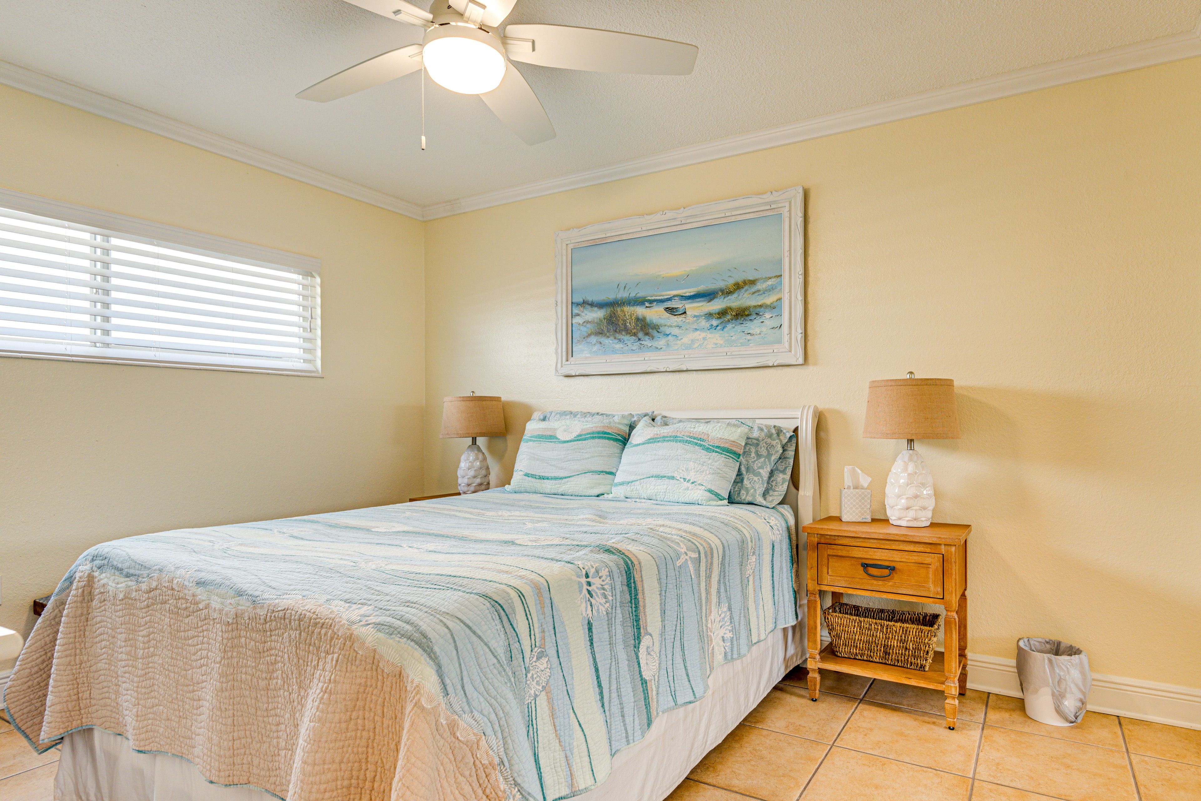 Bedroom 1 | Queen Bed | Flat-Screen TV w/ Cable