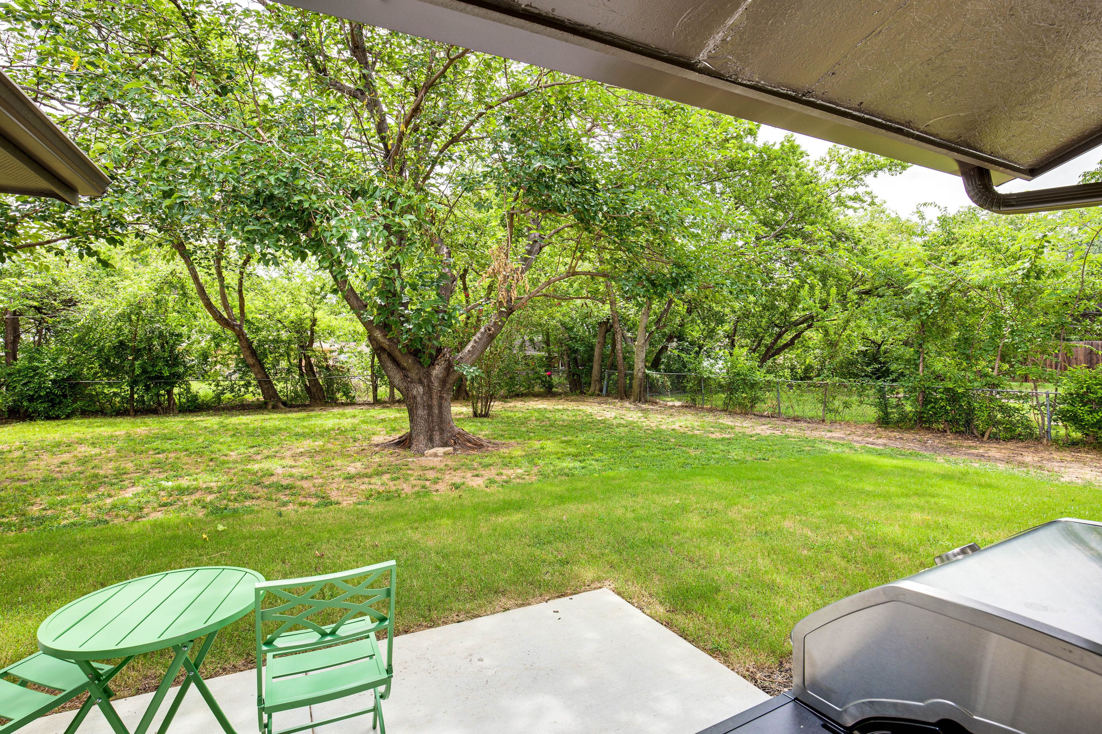 Patio | Gas Grill | Fenced-In Yard