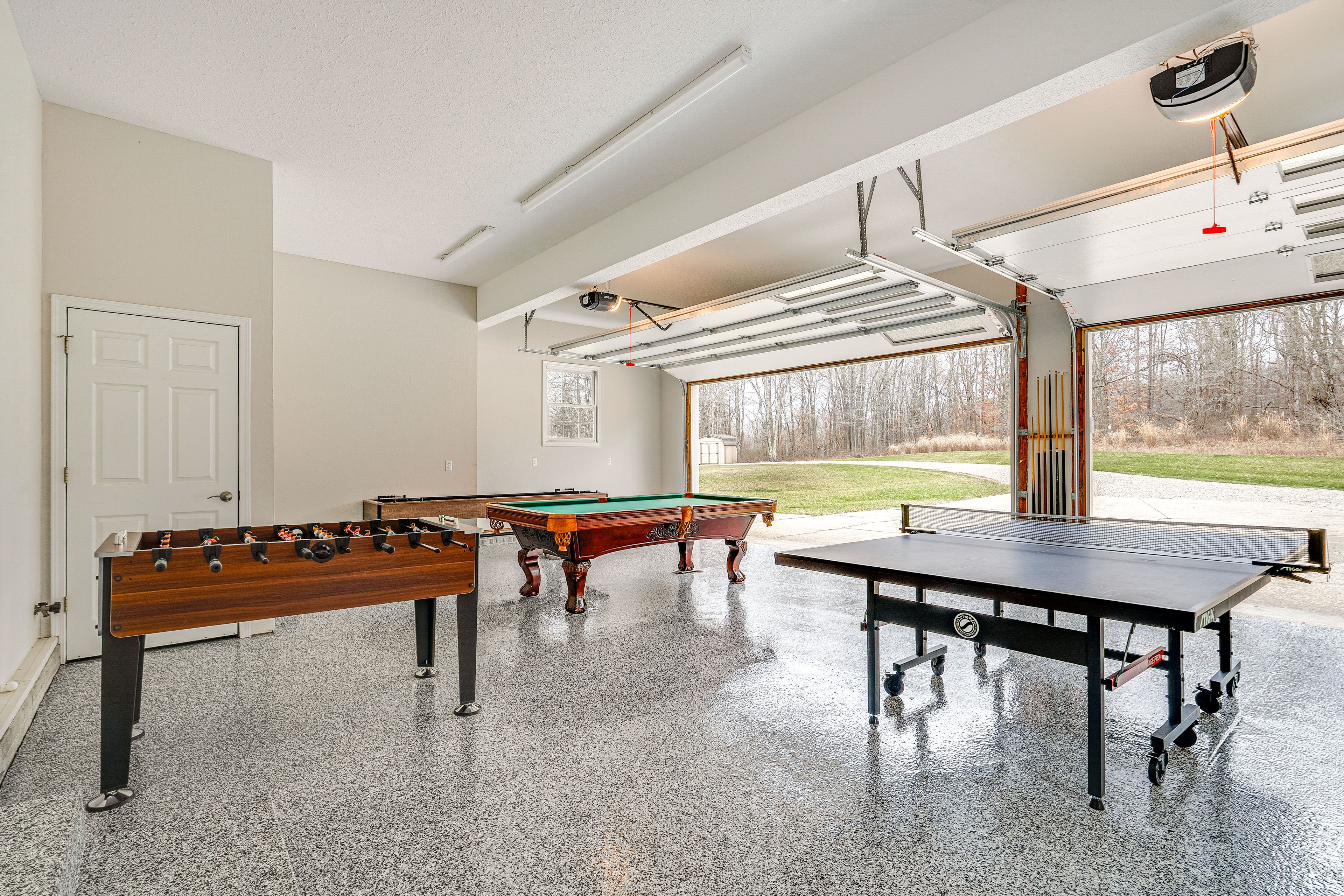 Game Room (Garage) | Shuffleboard | Ping Pong | Pool Table | Foosball