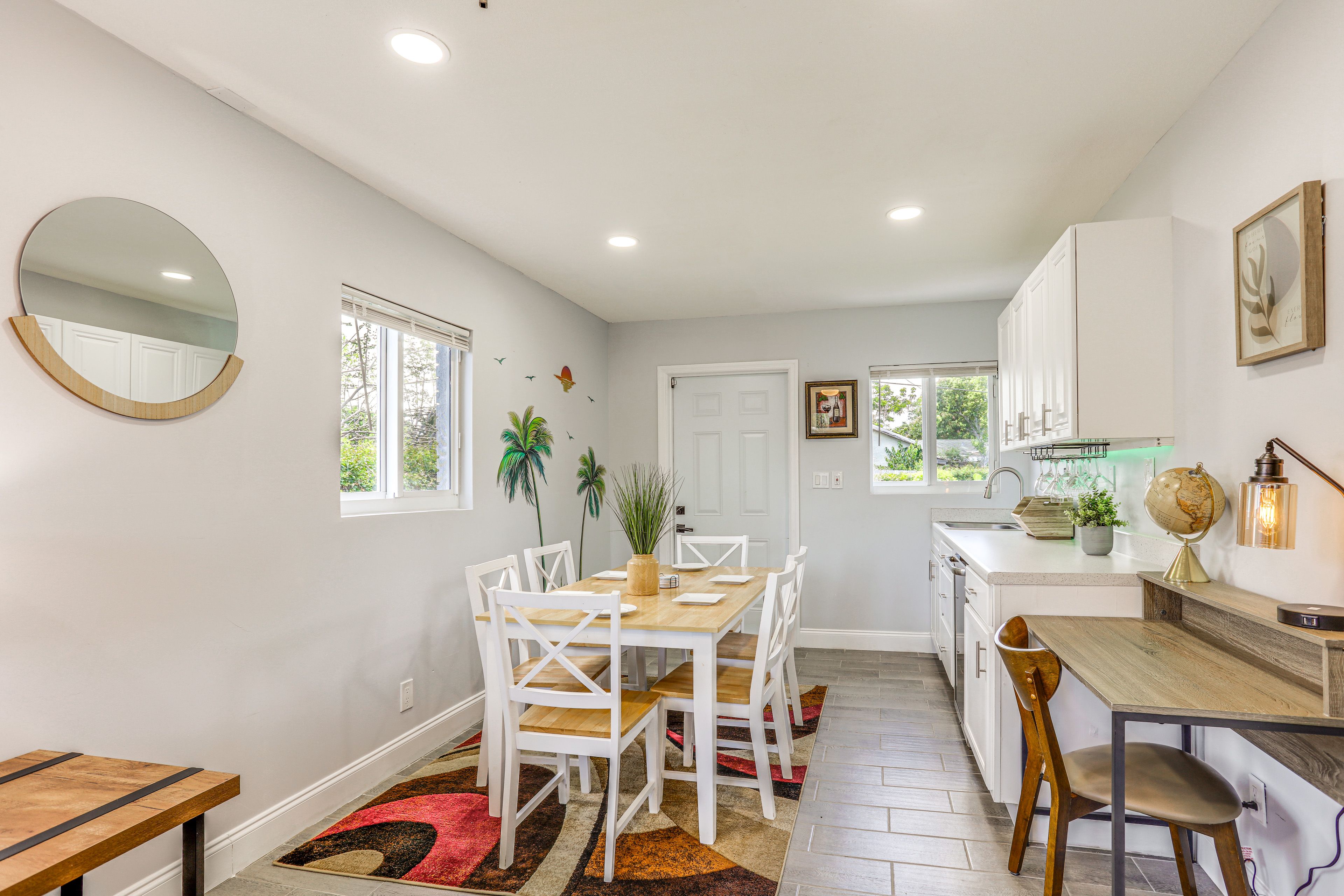 Dining Area | Dedicated Workspace | Wet Bar