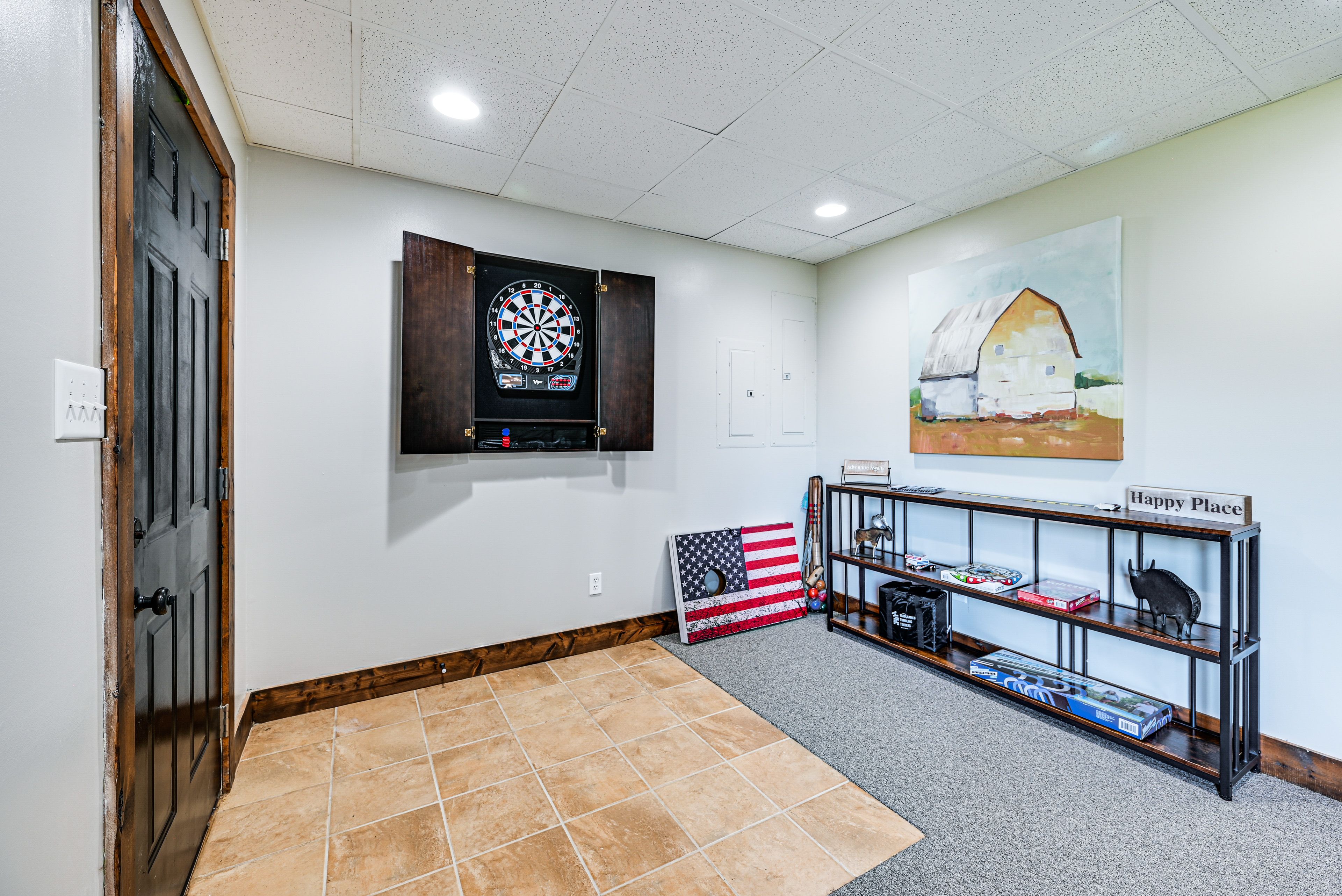 Recreation Area | Dart Board | Cornhole | Croquet | 1st Floor