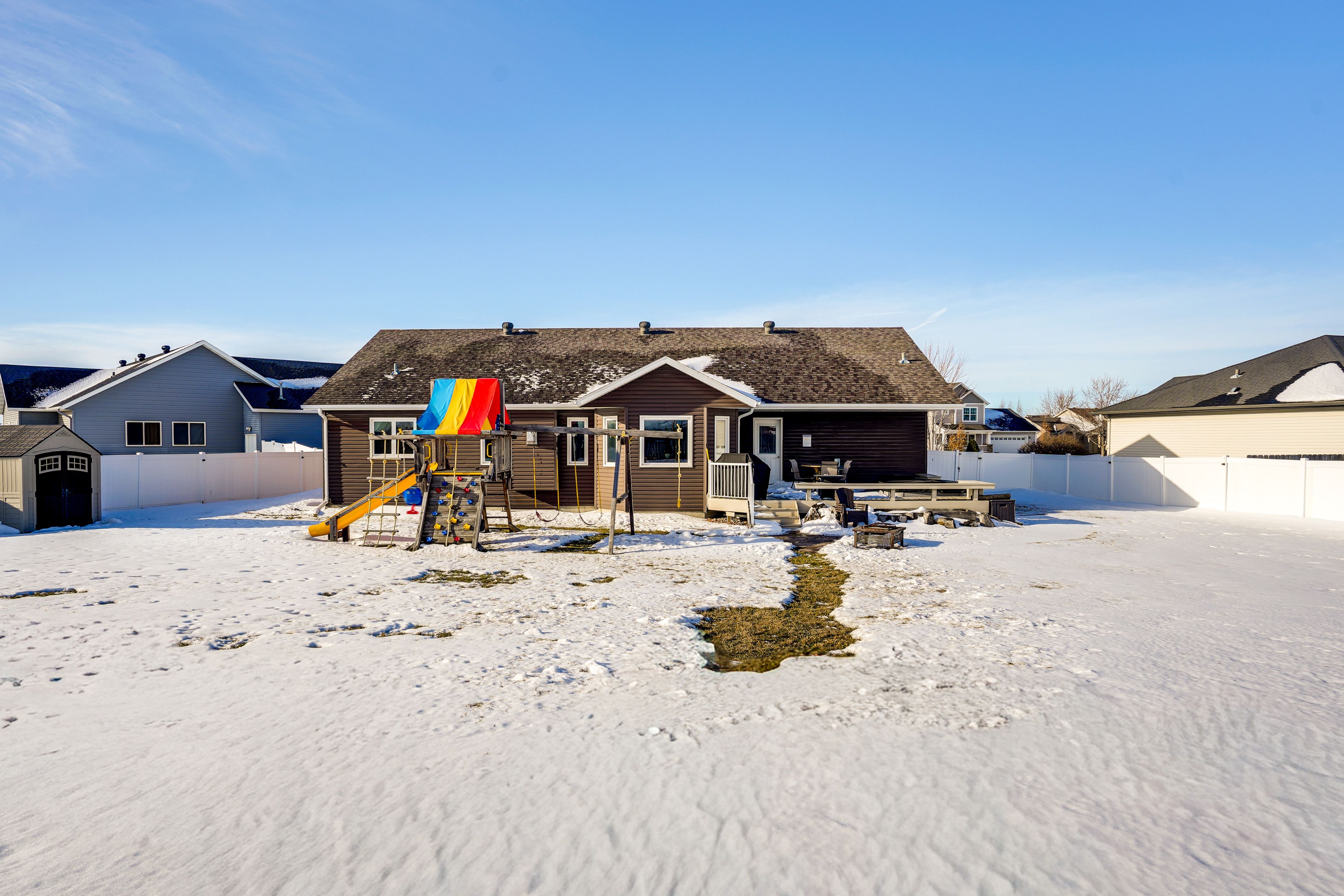 Private Yard | Swing Set | Fire Pit