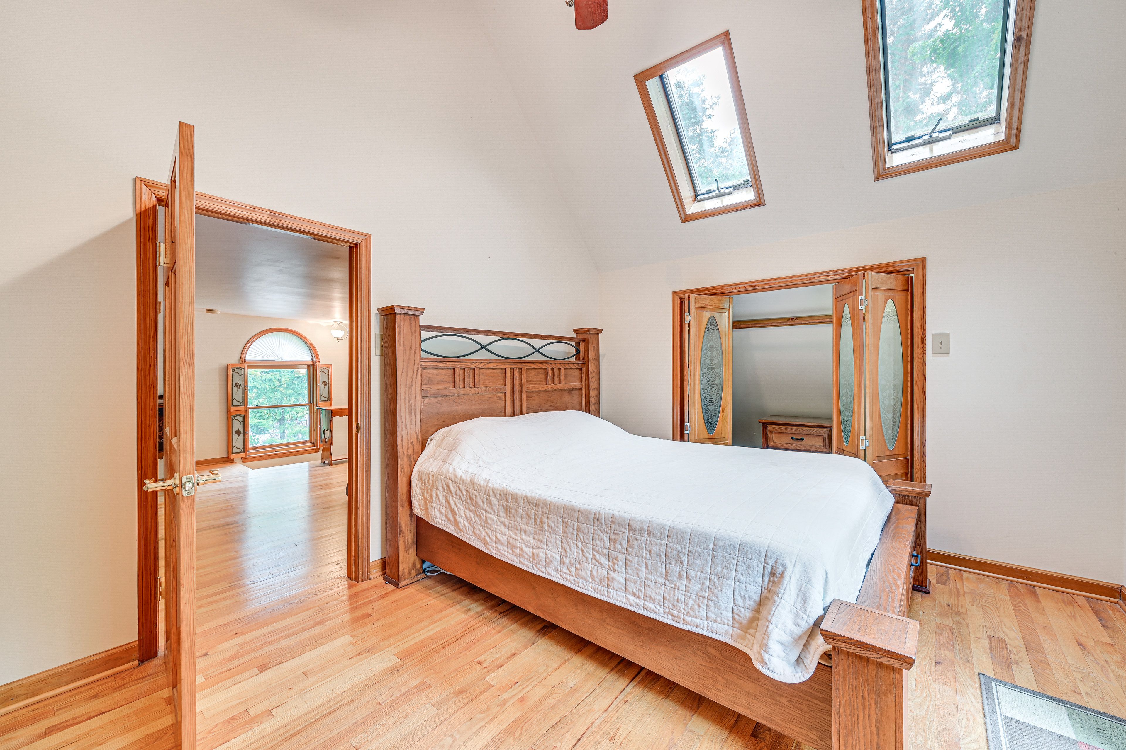 Bedroom 1 | 2nd Floor | Queen Bed | Linens Provided | Smart TV | Balcony Access
