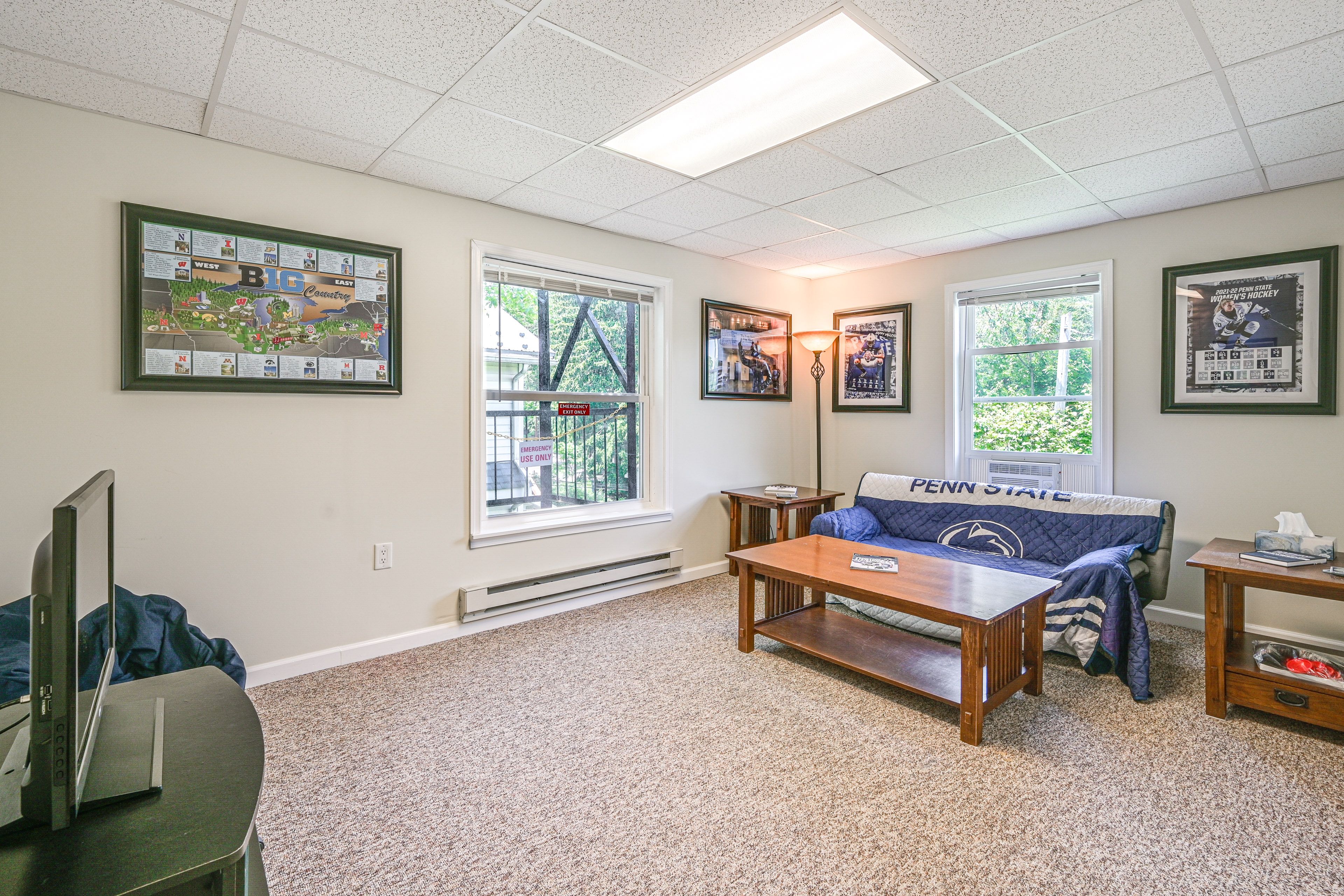 State College Vacation Rental | 2BR | 1BA | 680 Sq Ft | Stairs Required