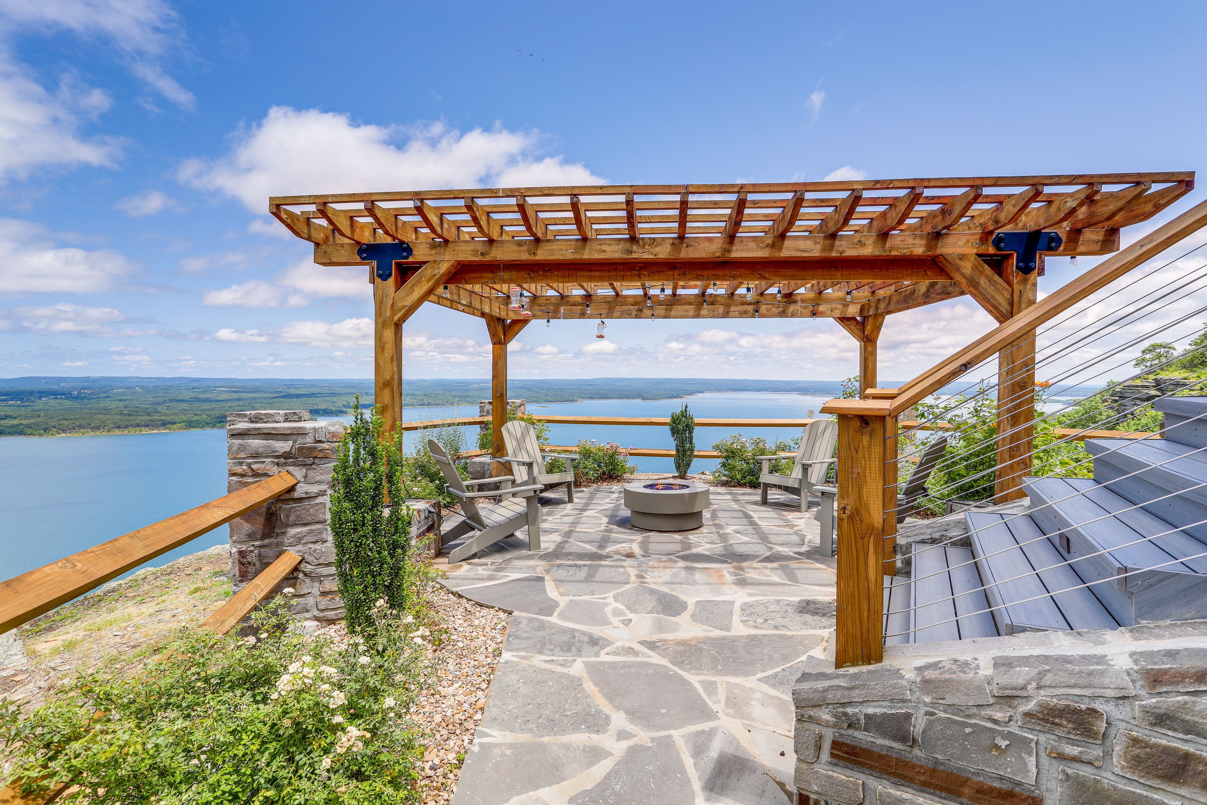 Fire Pit | Greers Ferry Lake Views