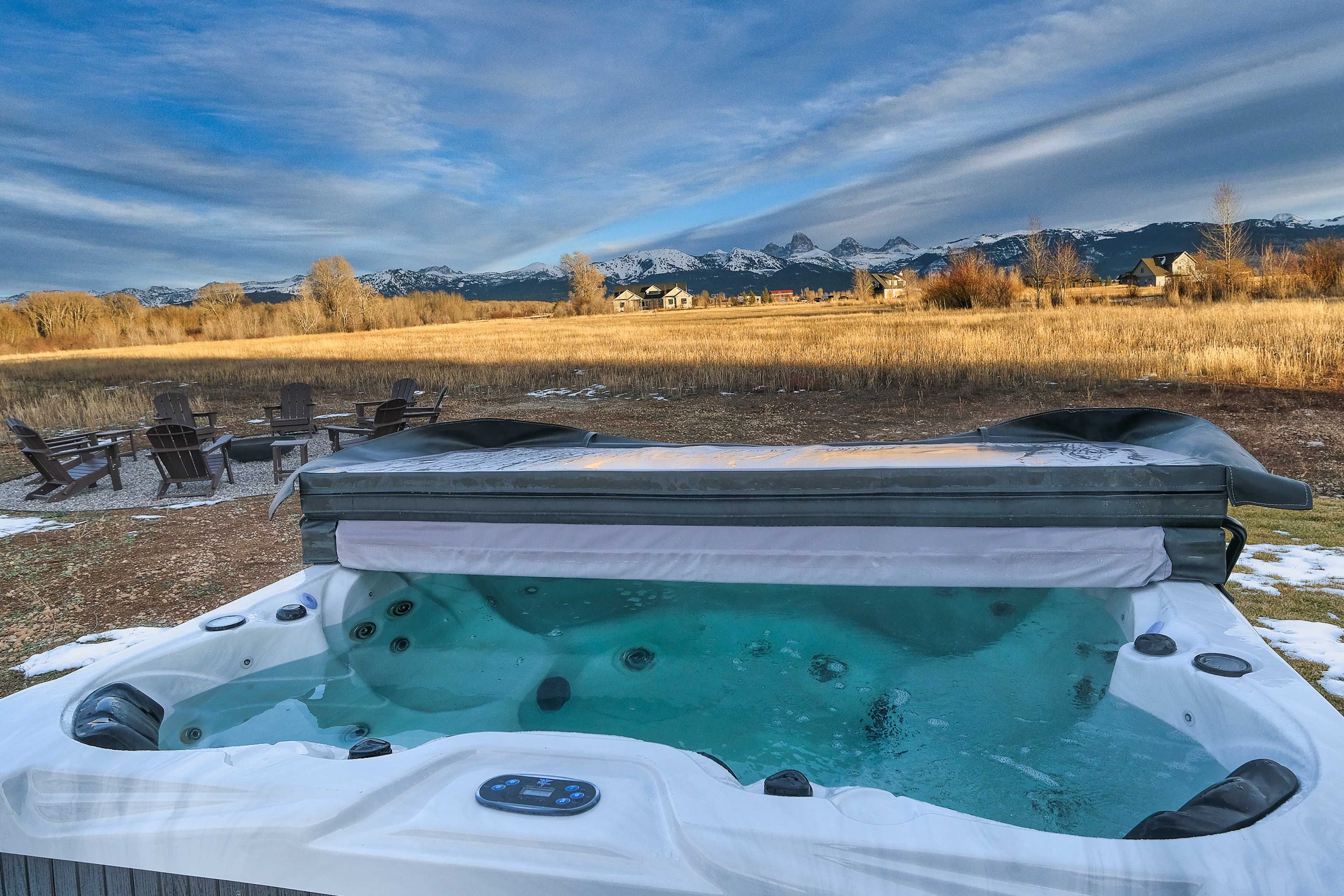 Patio | Adirondack Chairs | Fire Pit | Hot Tub