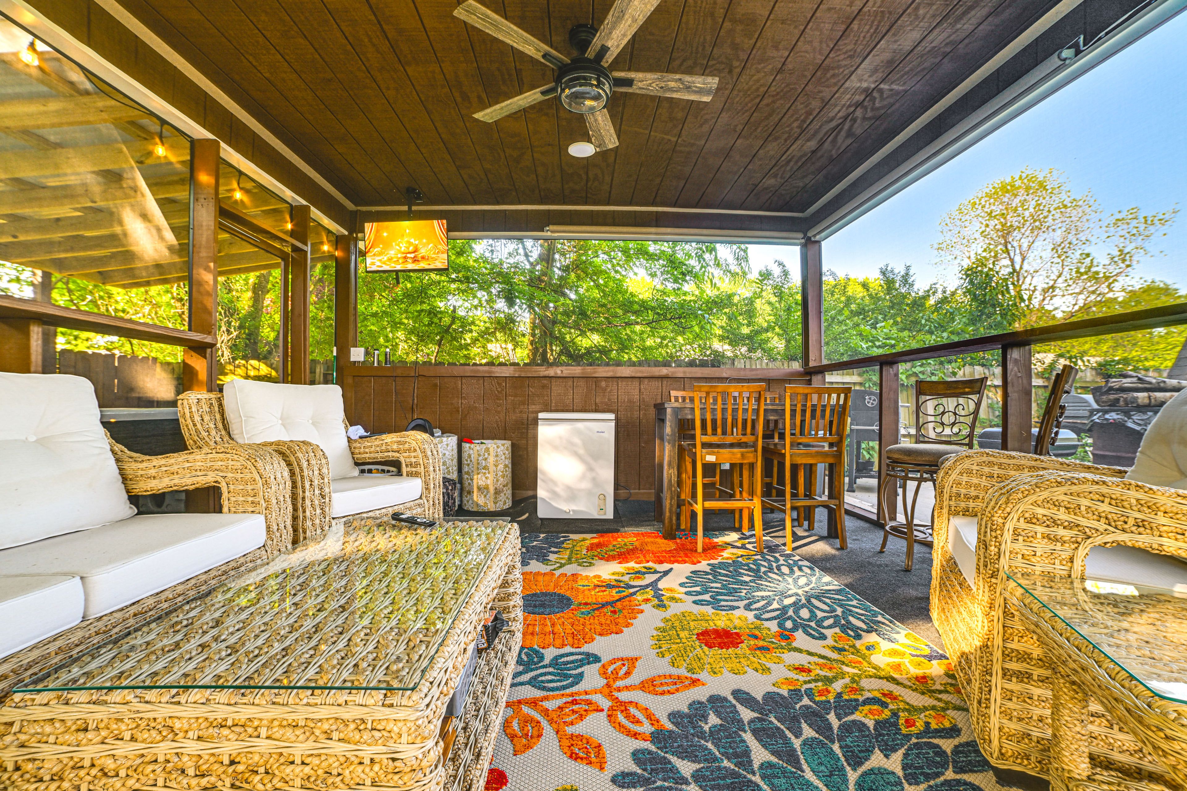 Screened-In Gazebo | Single-Story Home | Inflatable Hot Tub
