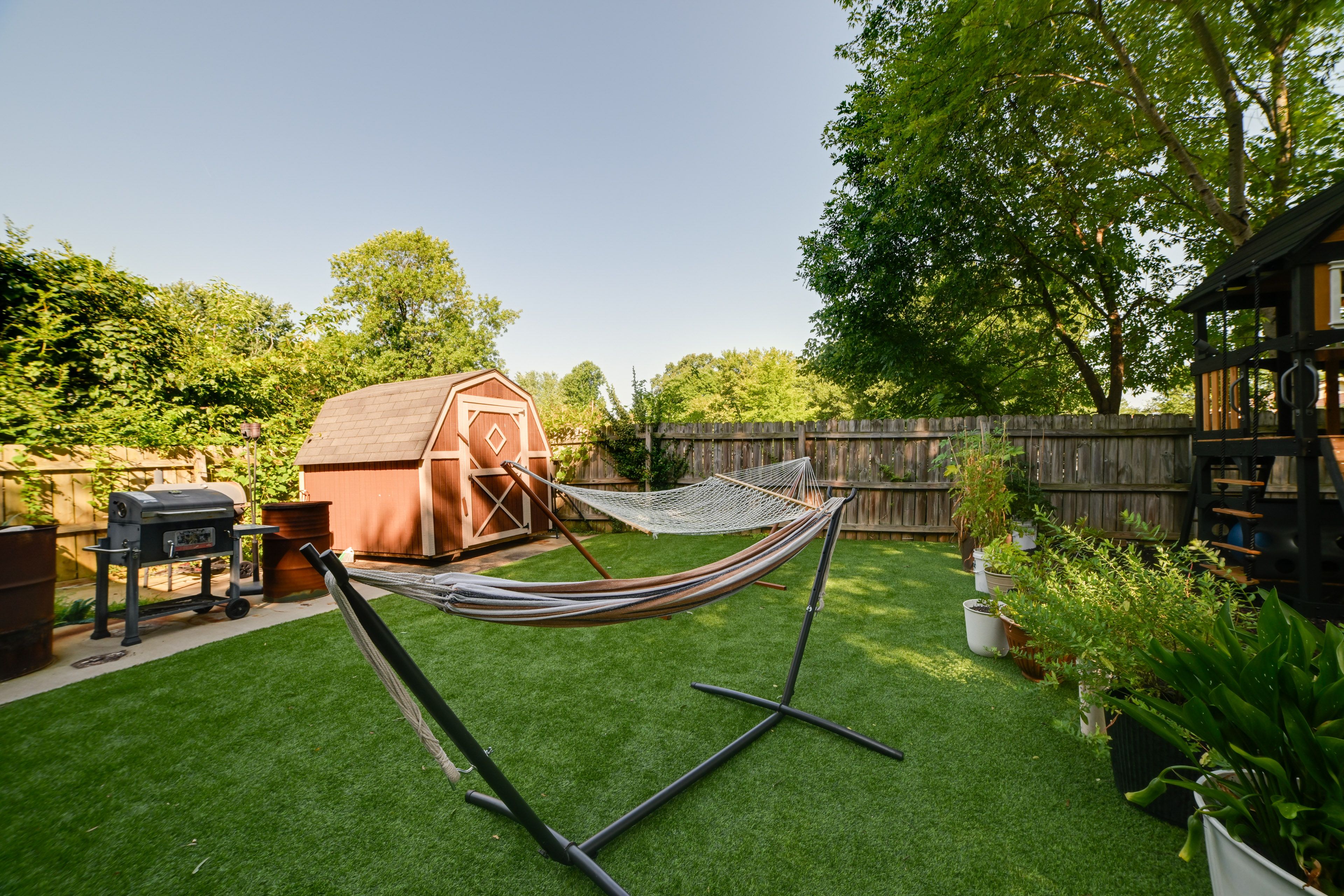 Backyard | Grill Area | Hammock | Playground