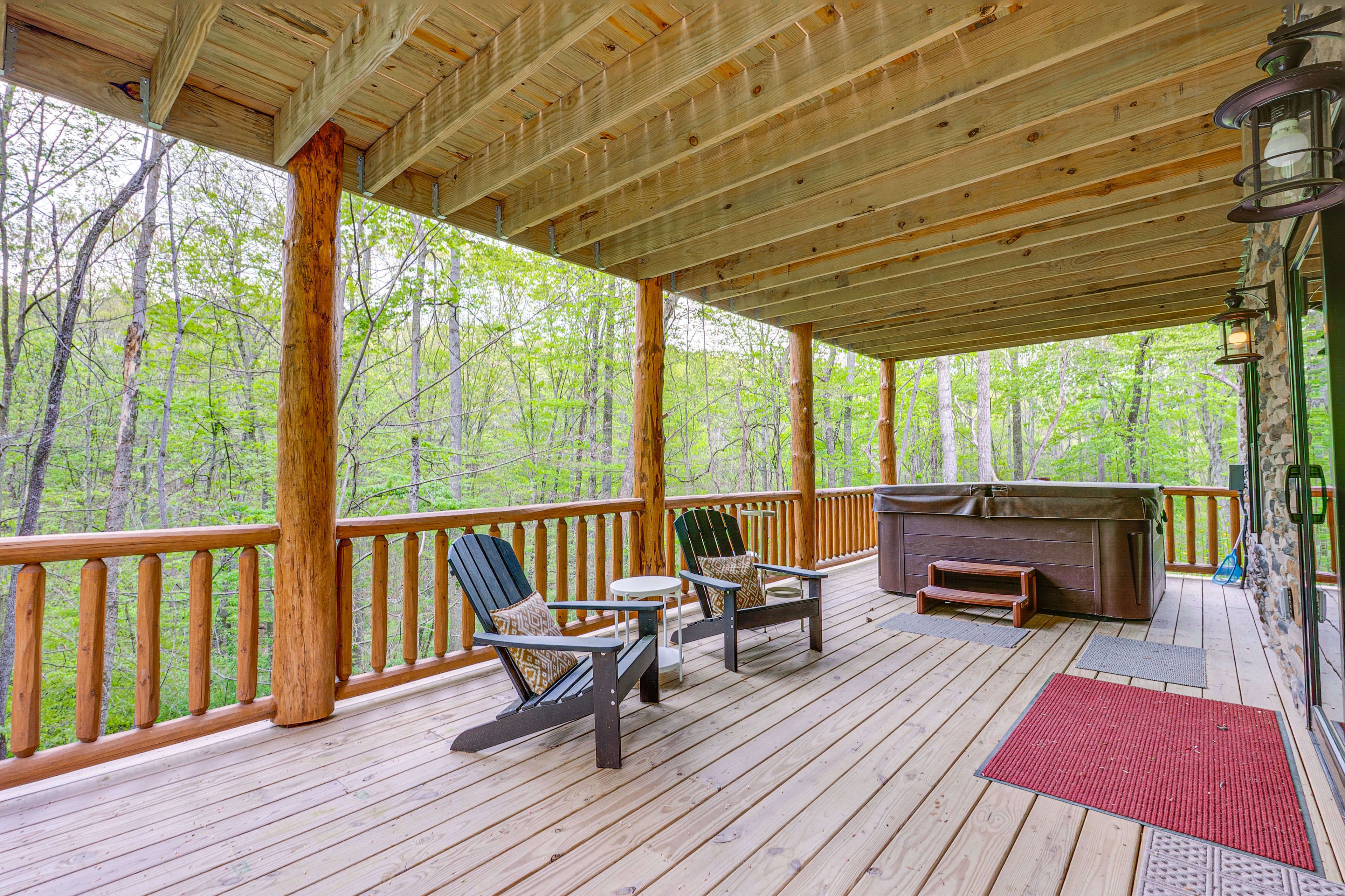 Lower-Level Balcony | Private Hot Tub