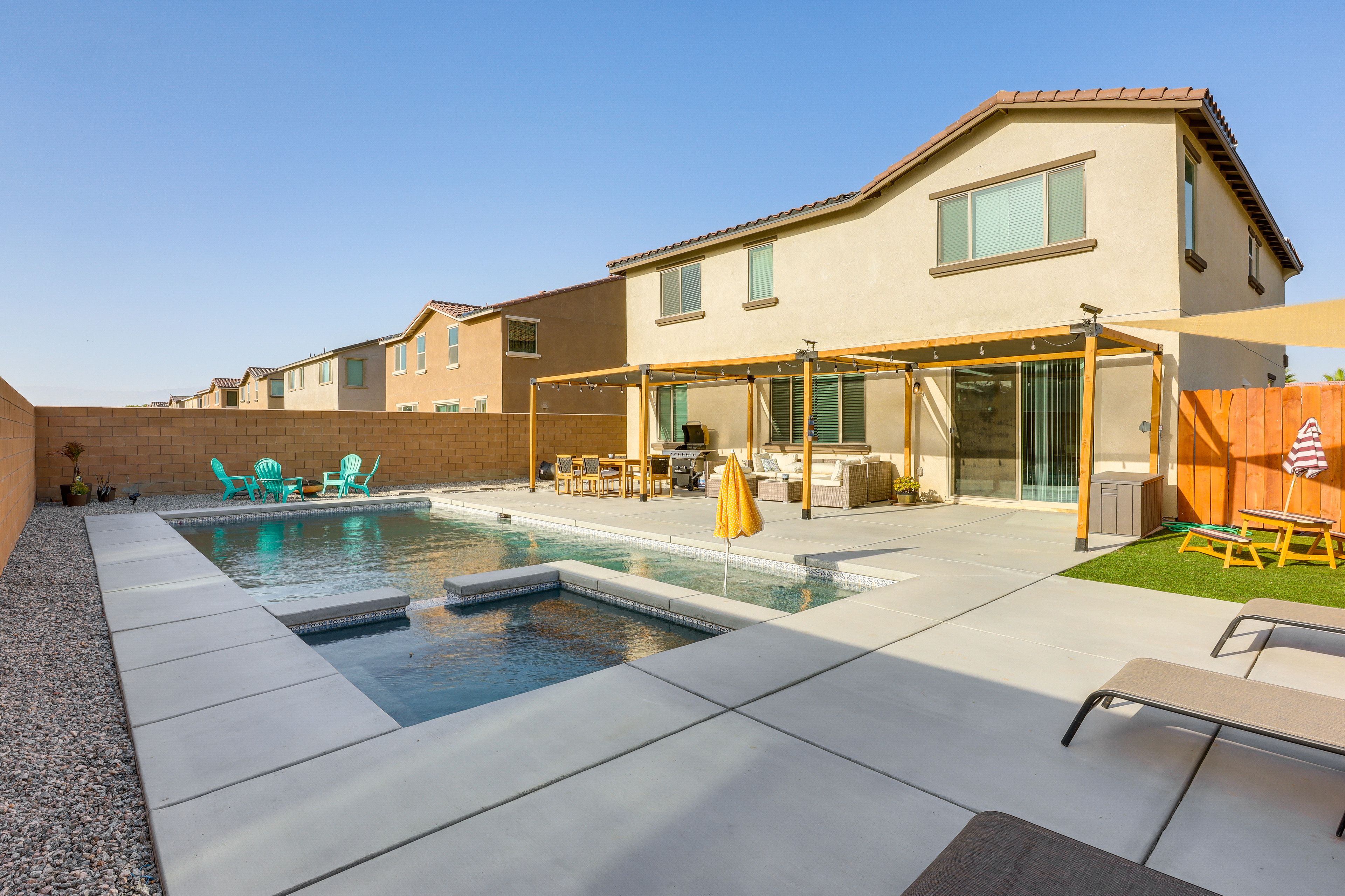Coachella Vacation Rental | 5BR | 3BA | 6,660 Sq Ft | Stairs Required