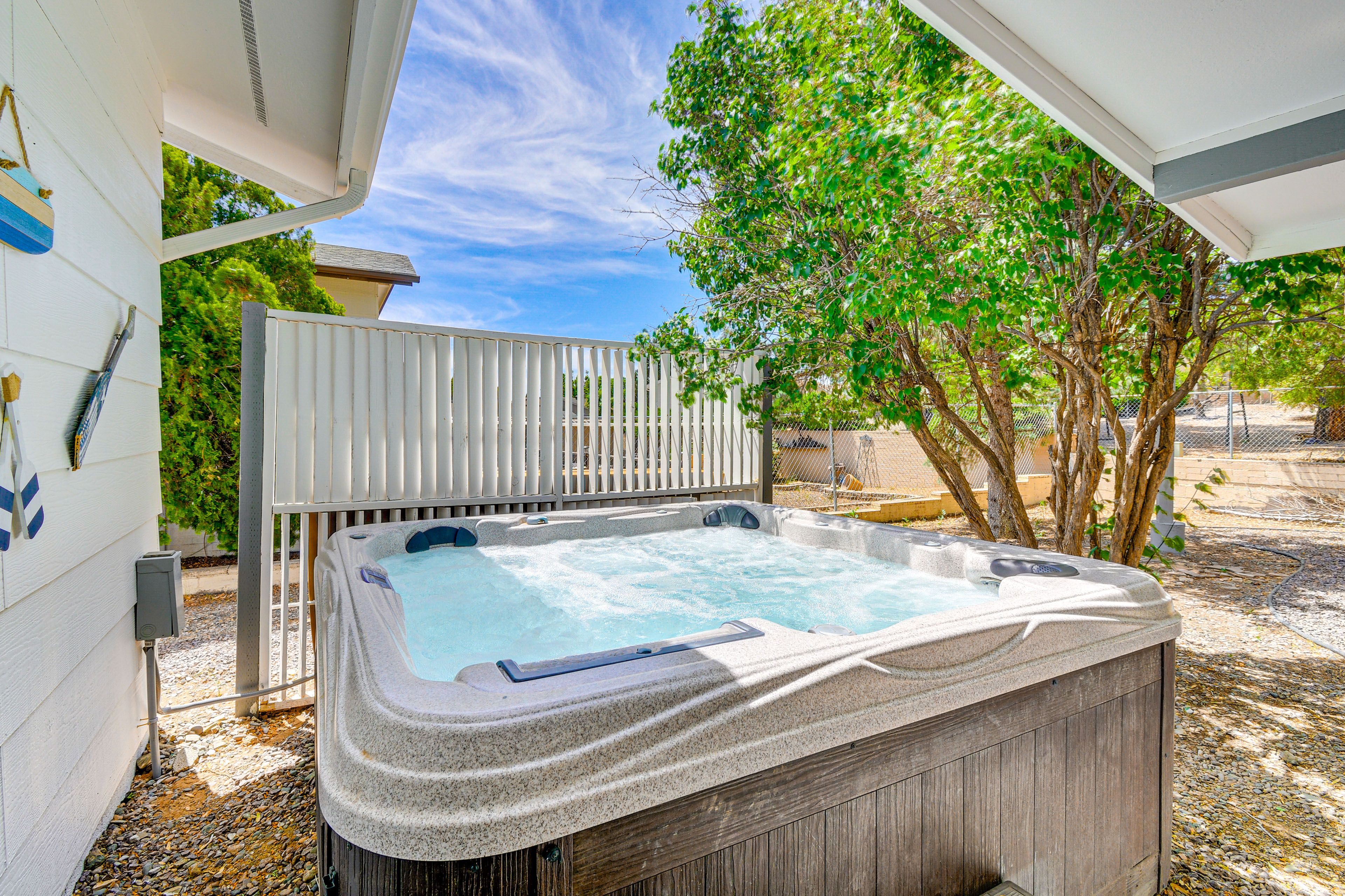 Exterior | Hot Tub | Spacious Backyard