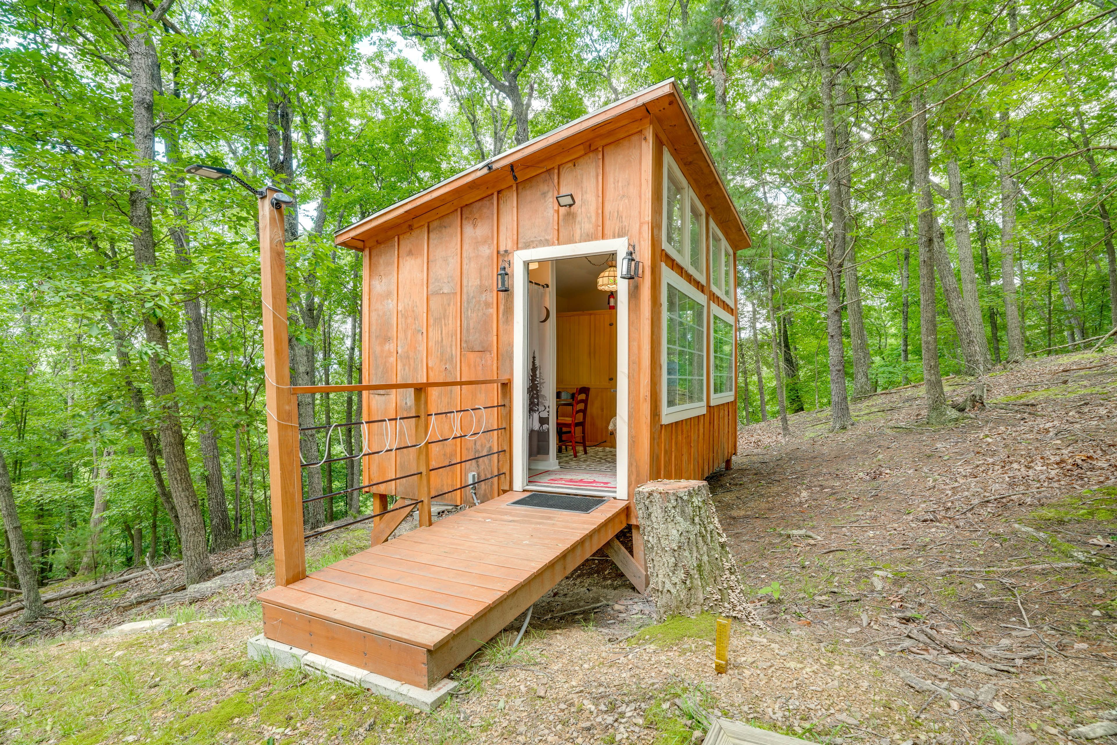 Backyard Cabin Entrance