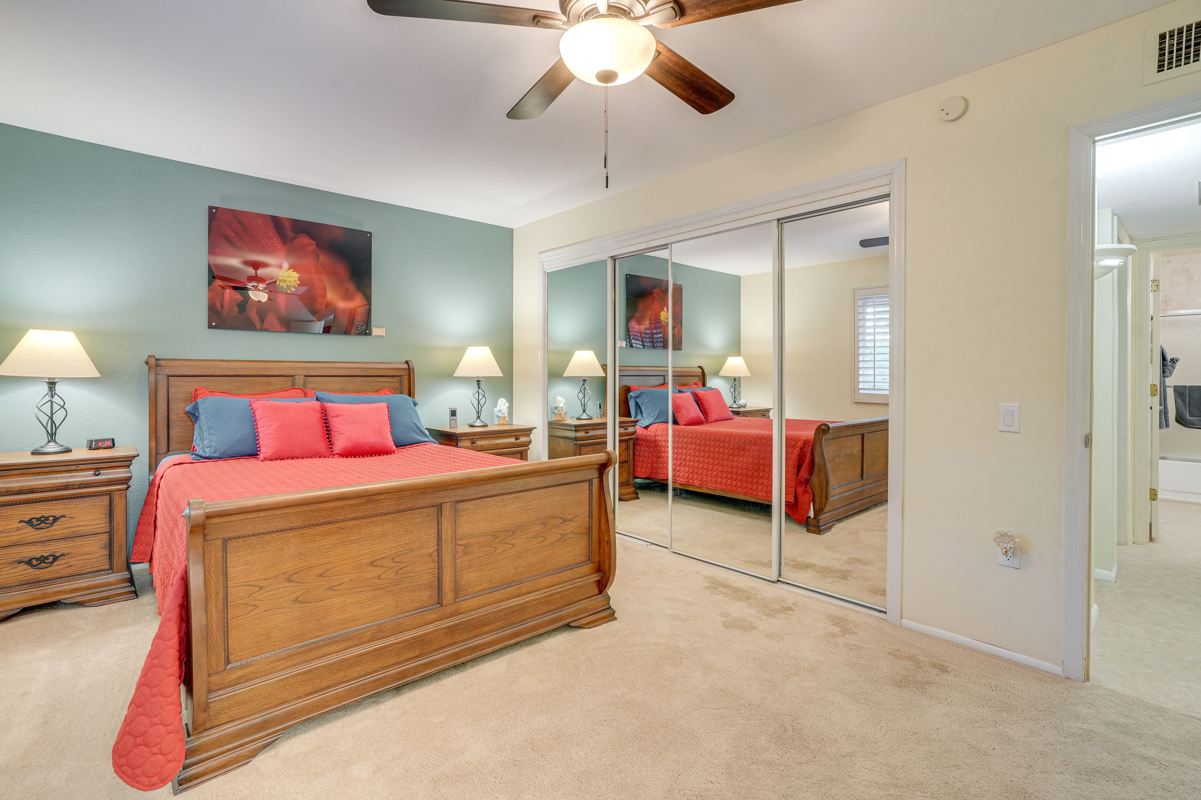 Bedroom 1 | Queen Bed | Smart TV | Linens Provided