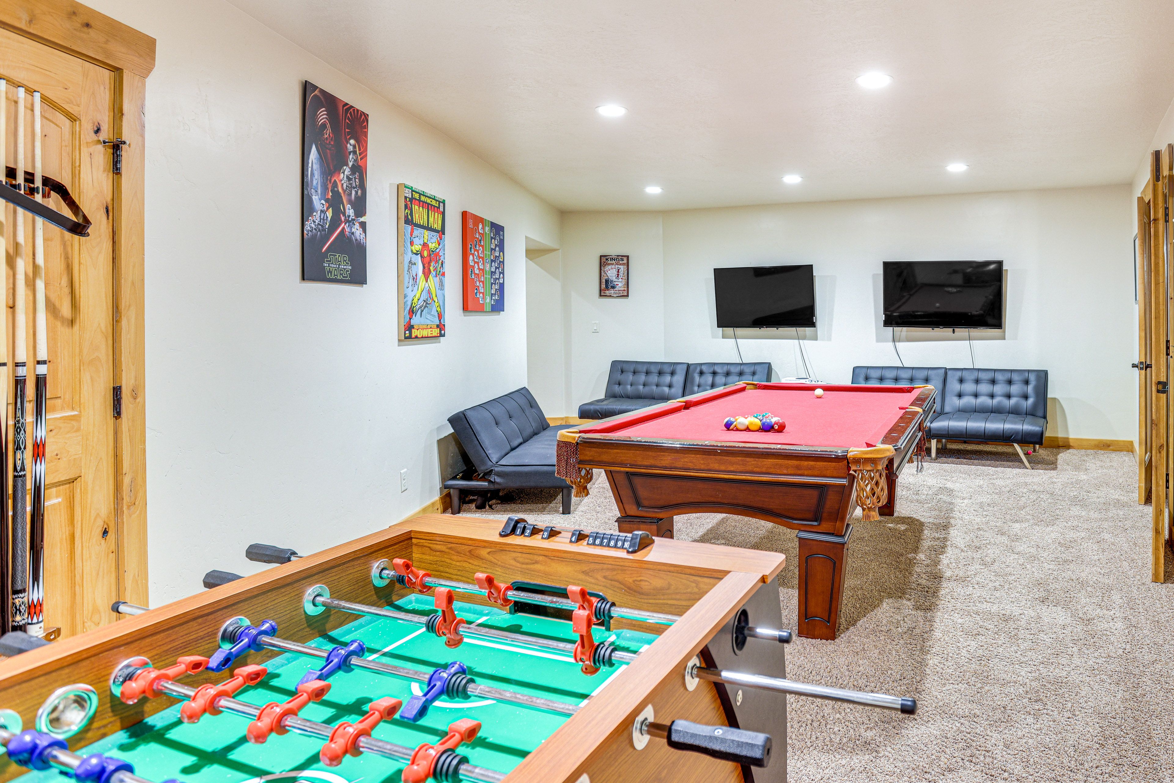 Game Room | Foosball Table | Pool Table | 2 Twin Futons | 1st Floor