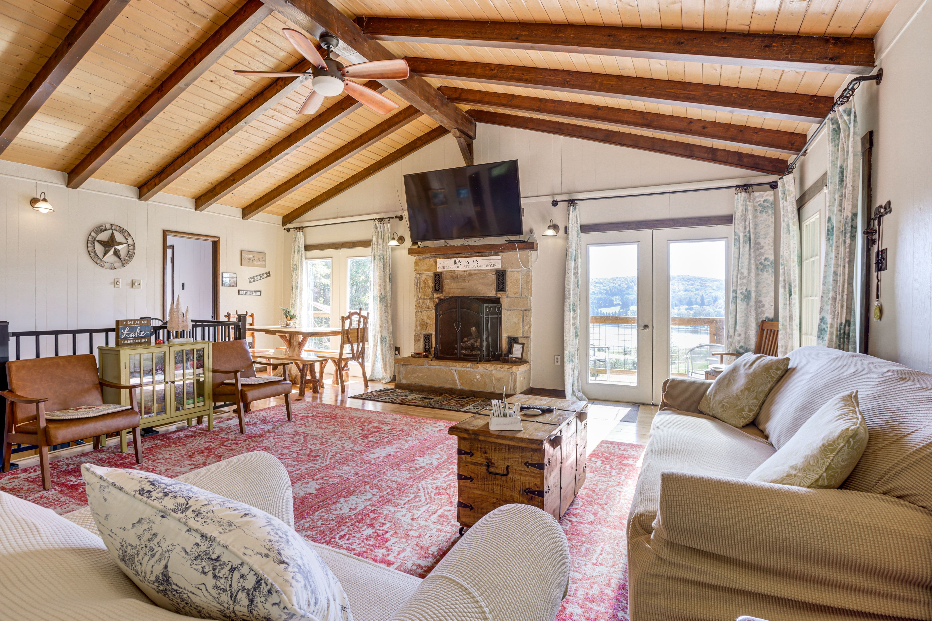 Living Room | Main Level | Smart TV w/ Cable | Infant Mattress | Fireplace