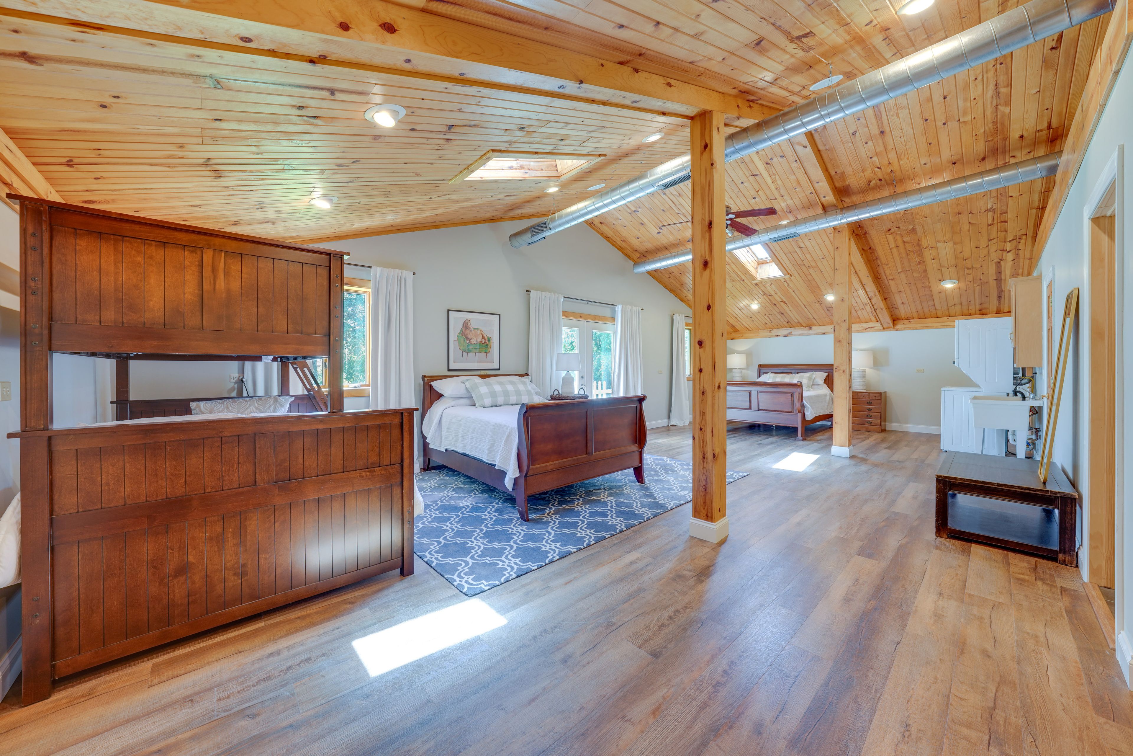 Bedroom 2 | 2nd Floor | 2 Queen Beds | Twin/Full Bunk Bed | Washer & Dryer