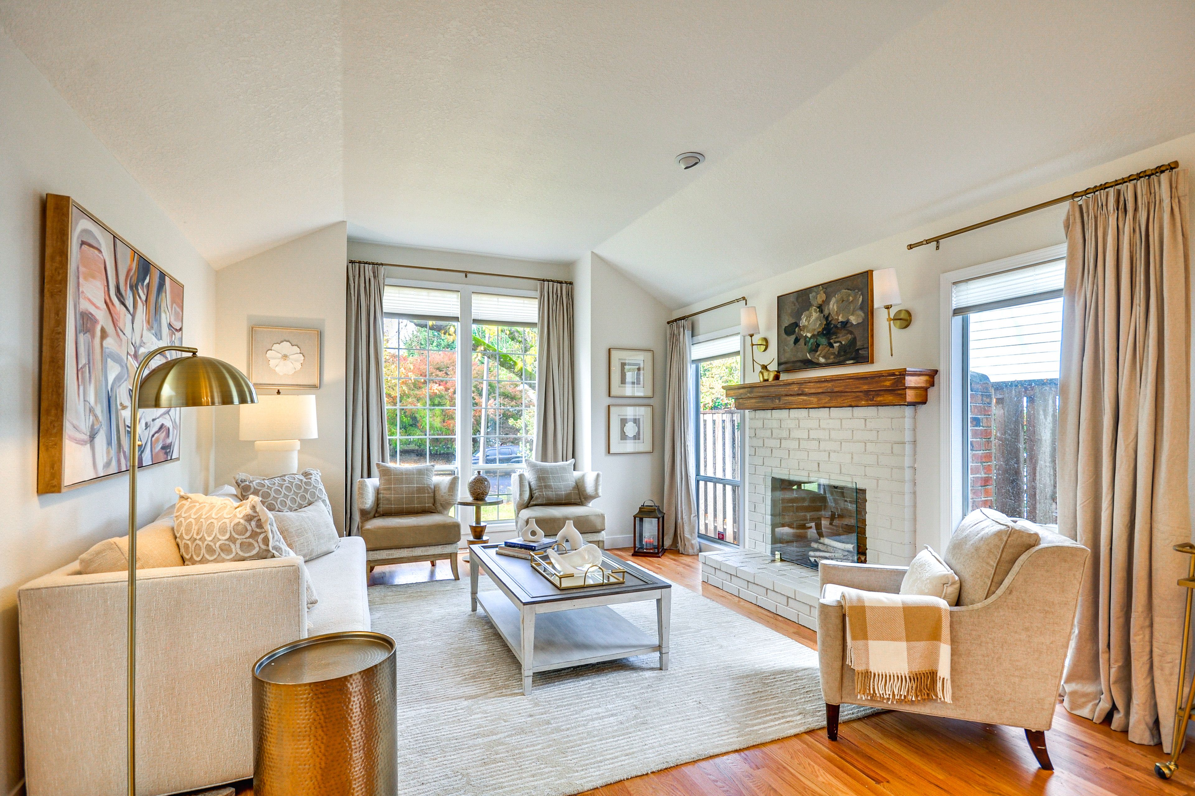Back Living Area | Decorative Fireplace