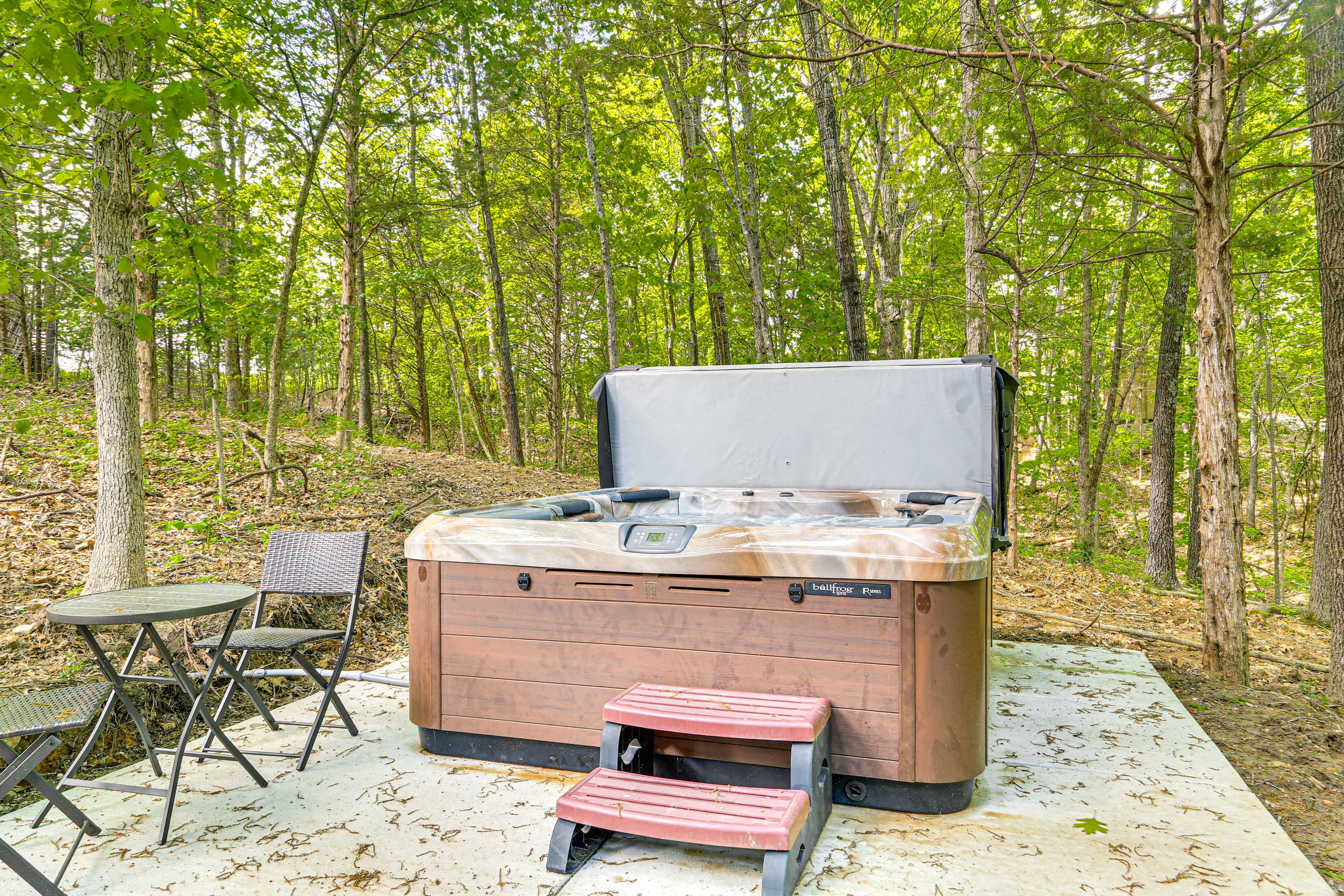 Patio | Private Hot Tub