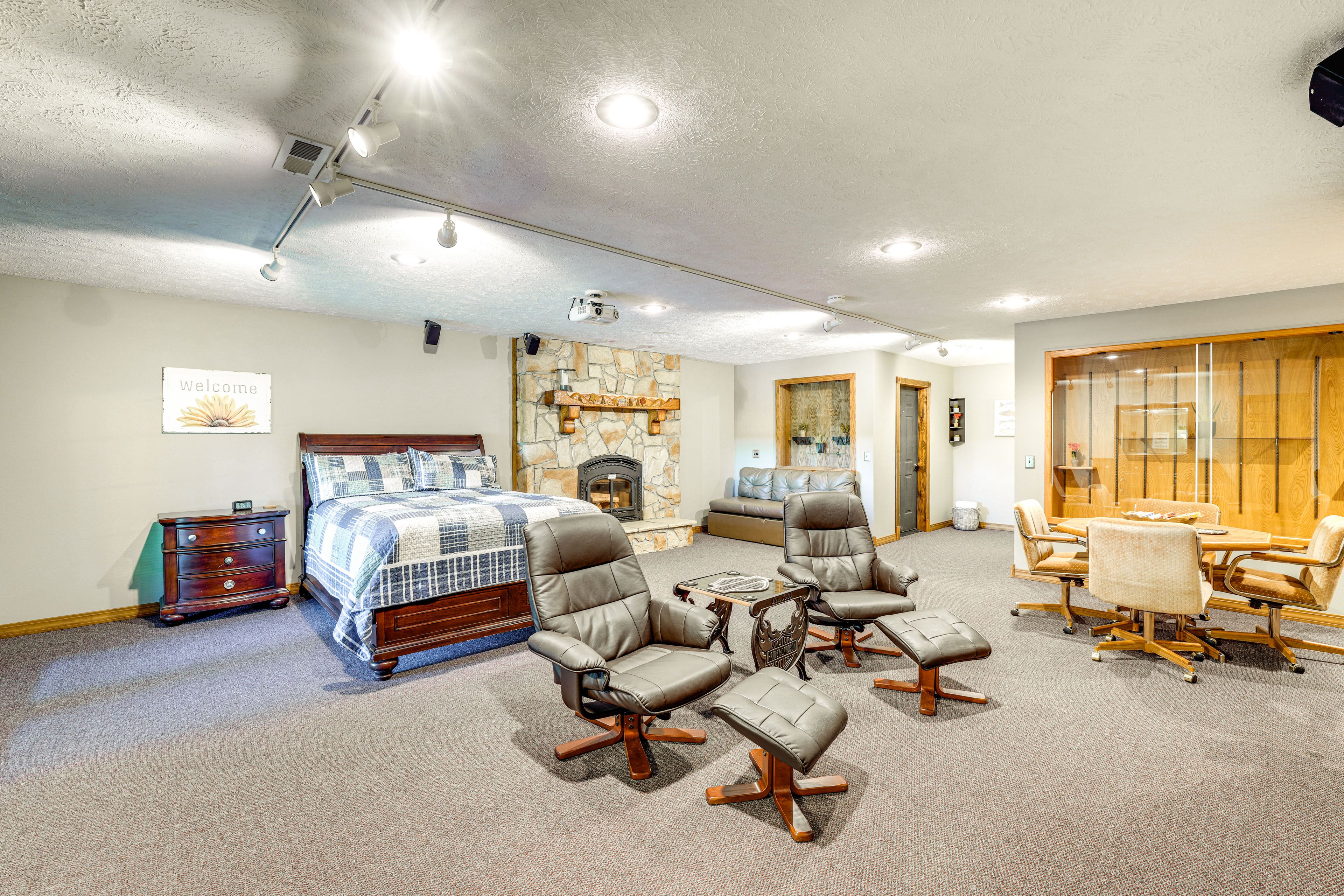 Bedroom 3 | Queen Bed | Movie Projector Screen | Board Games | Lower Level