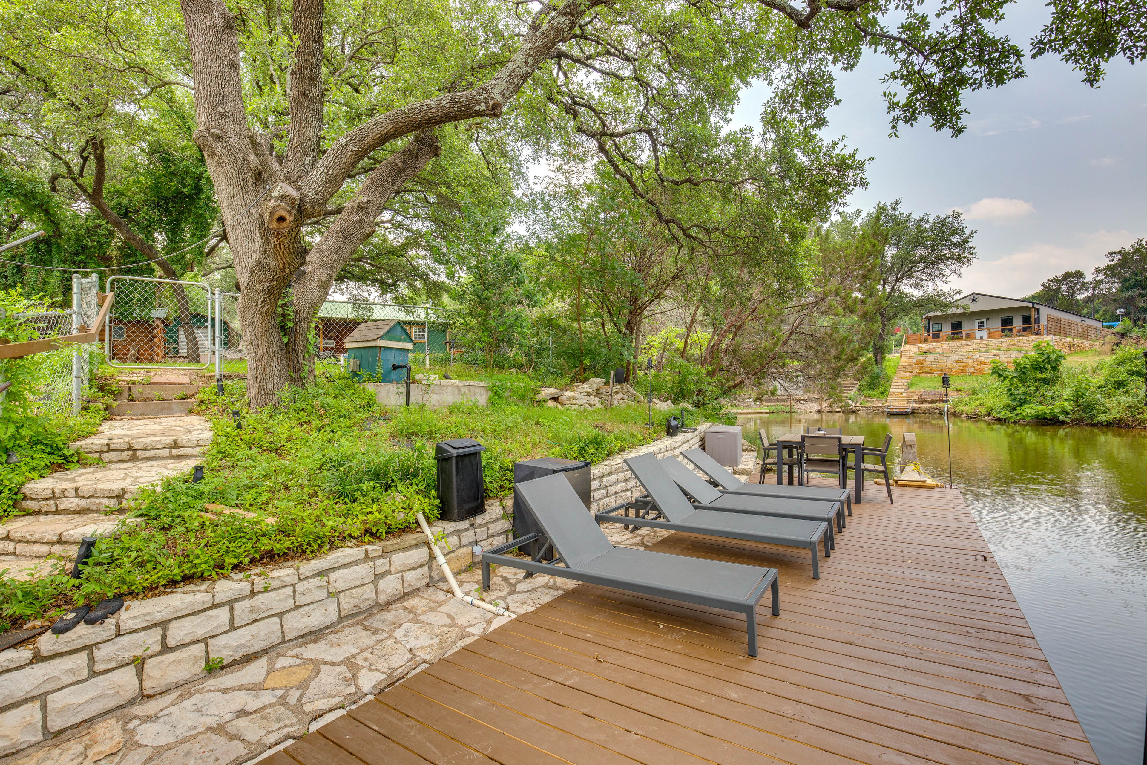 Private Dock w/ Patio Seating