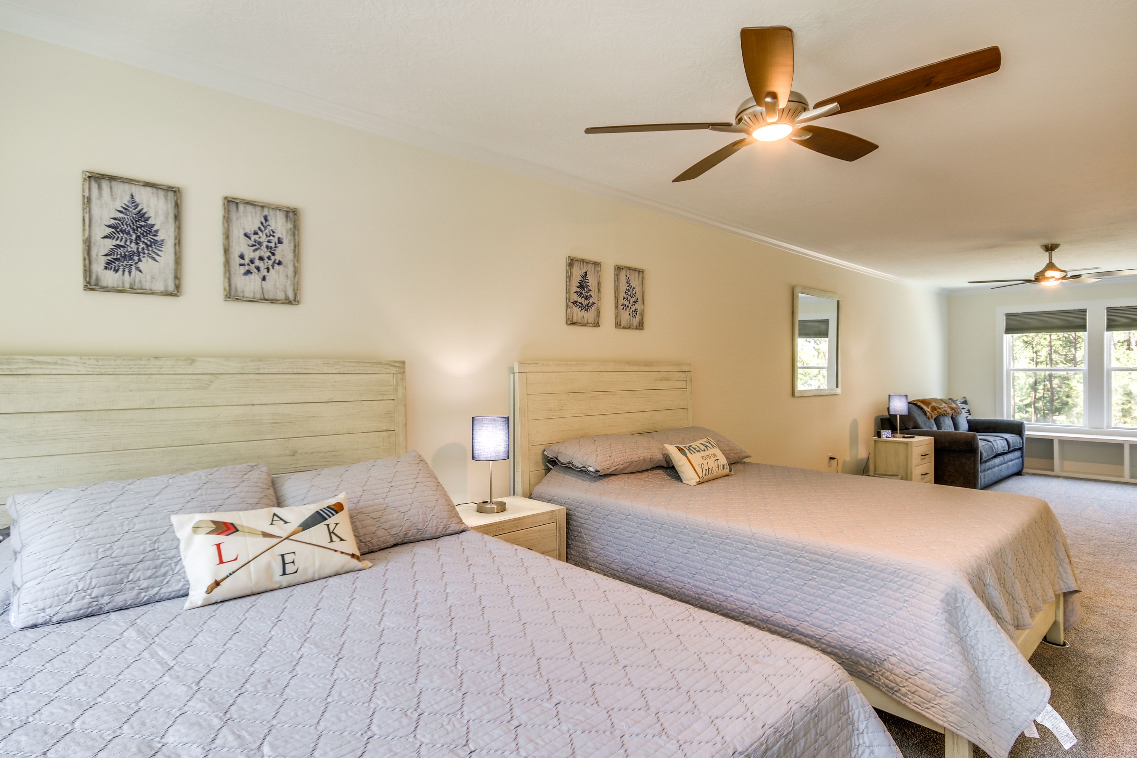 Bedroom 4 | 2nd Floor | 2 Queen Beds | Queen Sleeper Sofa