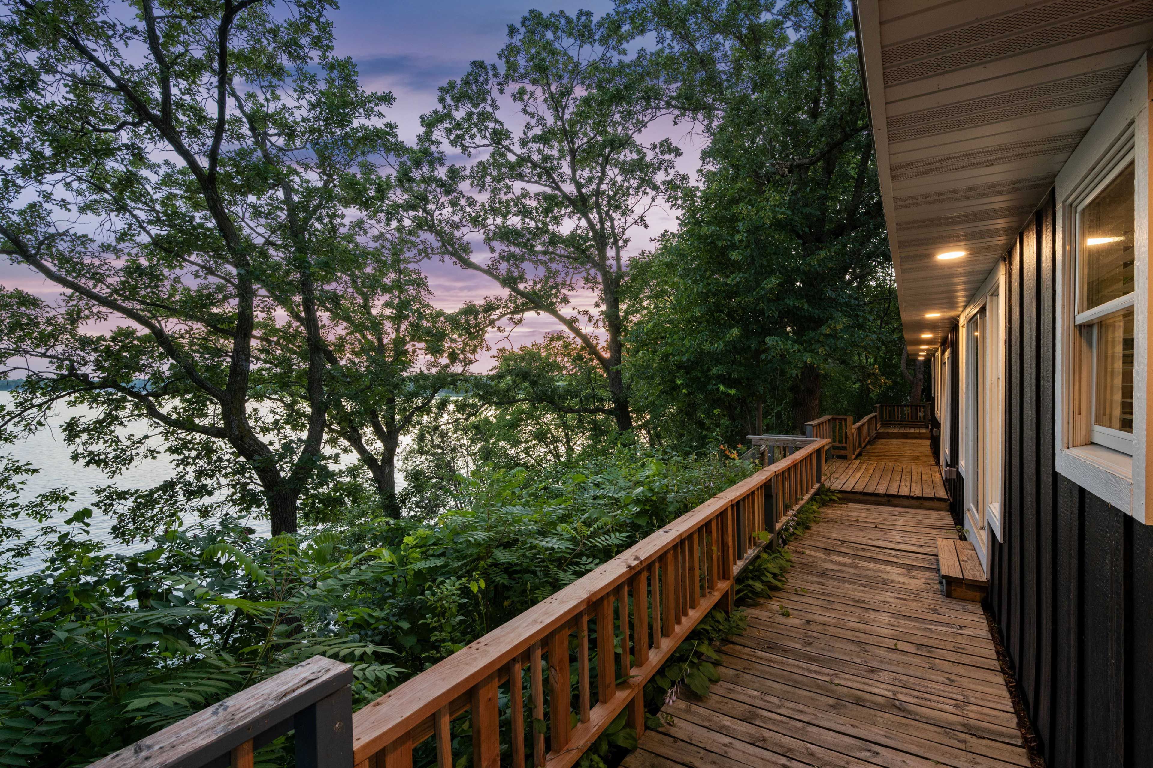 Cabin Exterior | Furnished Deck | Lake Views