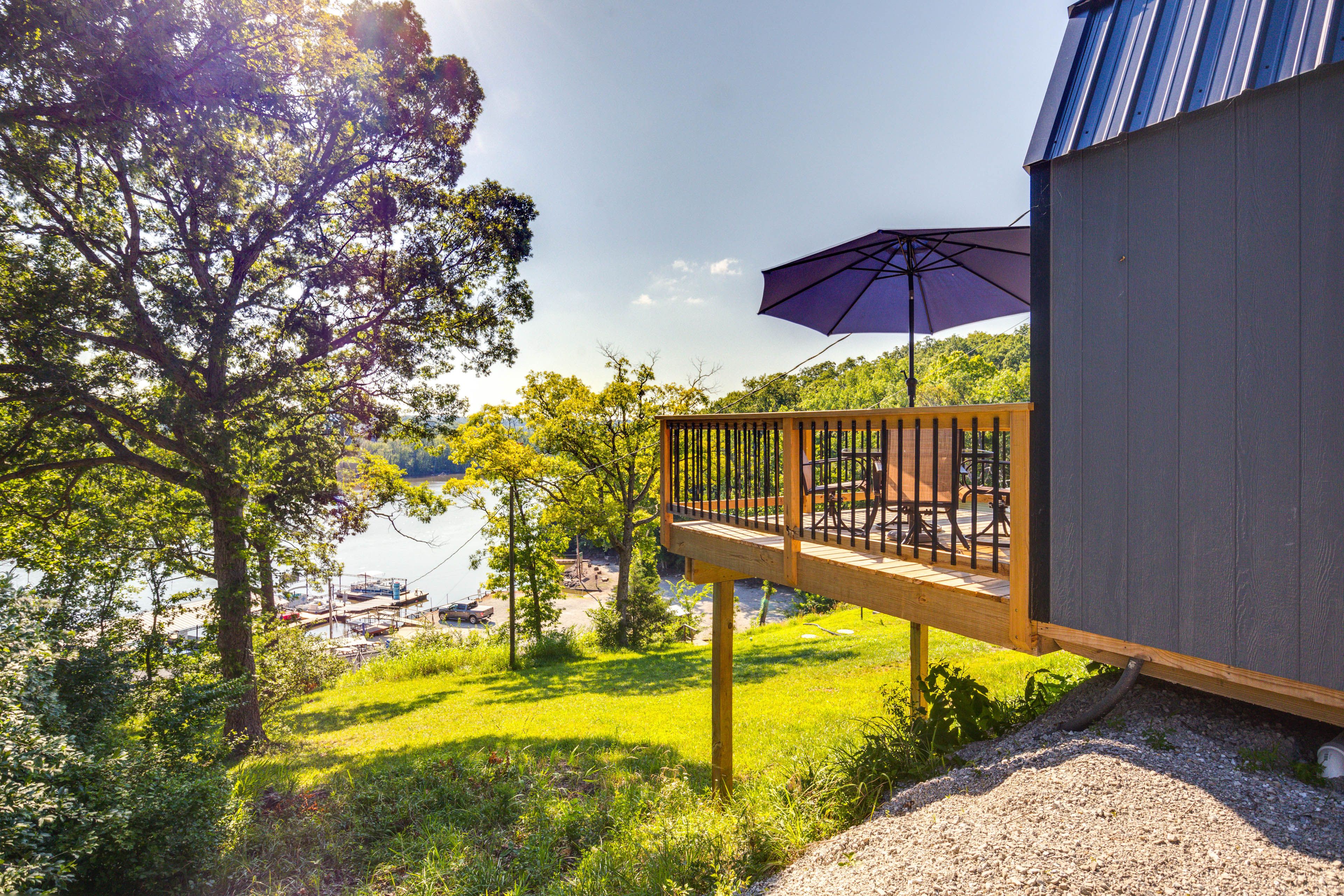 Back Deck | Outdoor Dining Area | Lake Views