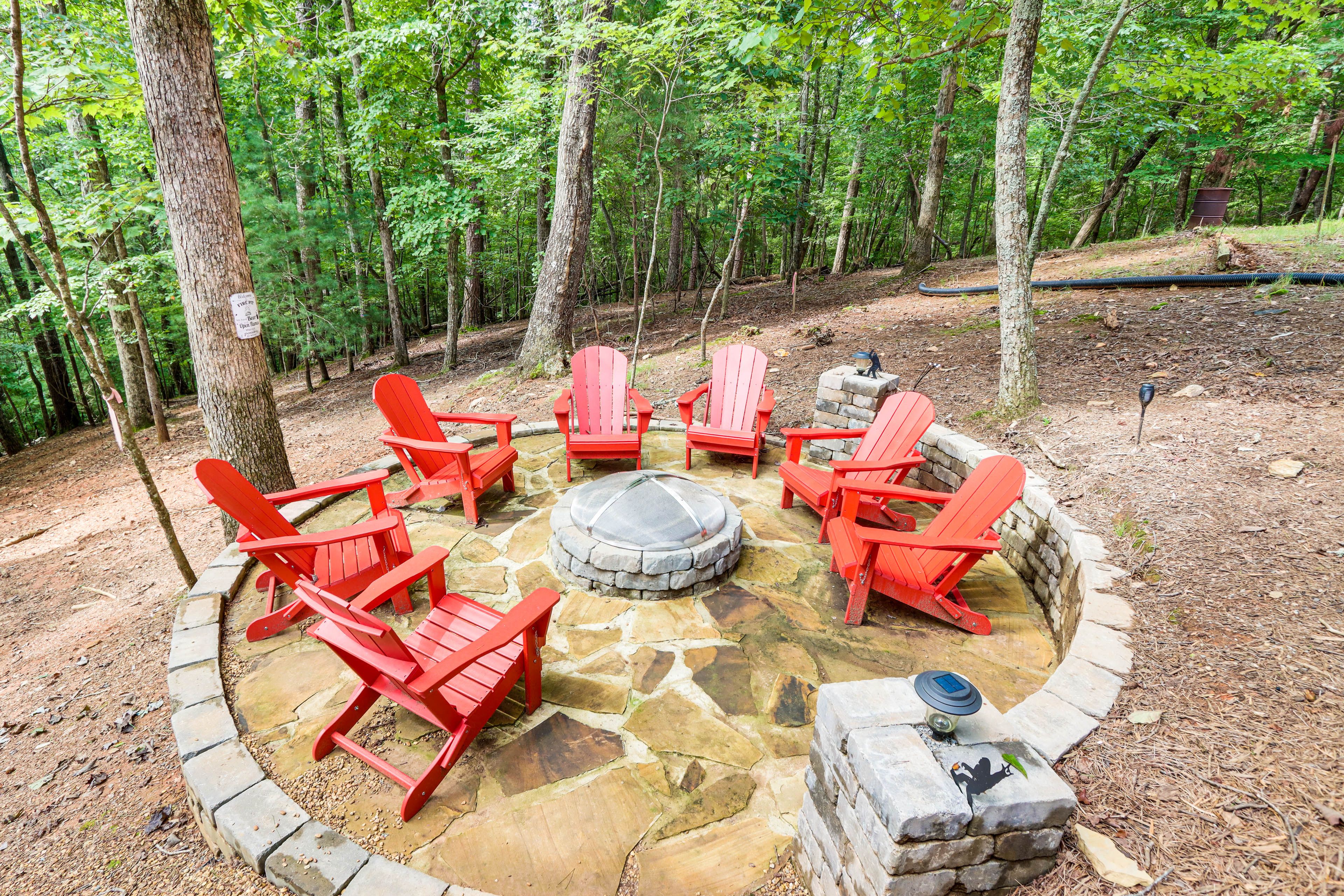 Wood-Burning Fire Pit w/ Seating