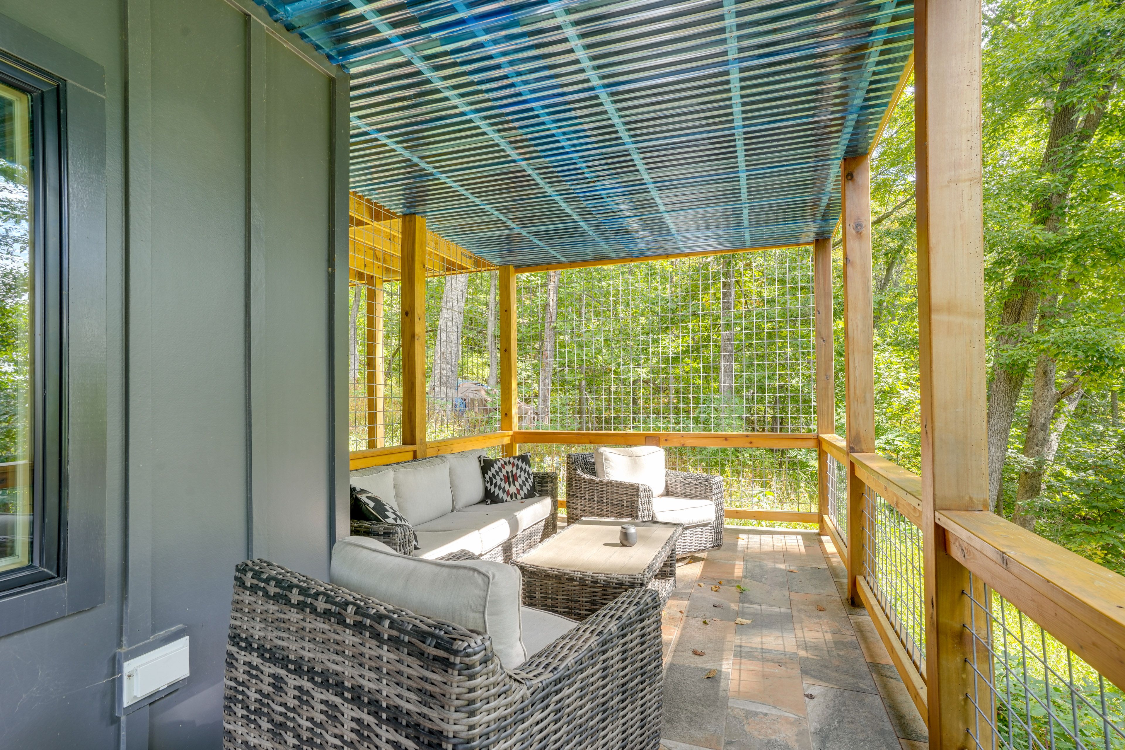 Lower-Level Deck | Seating Area | Hot Tub