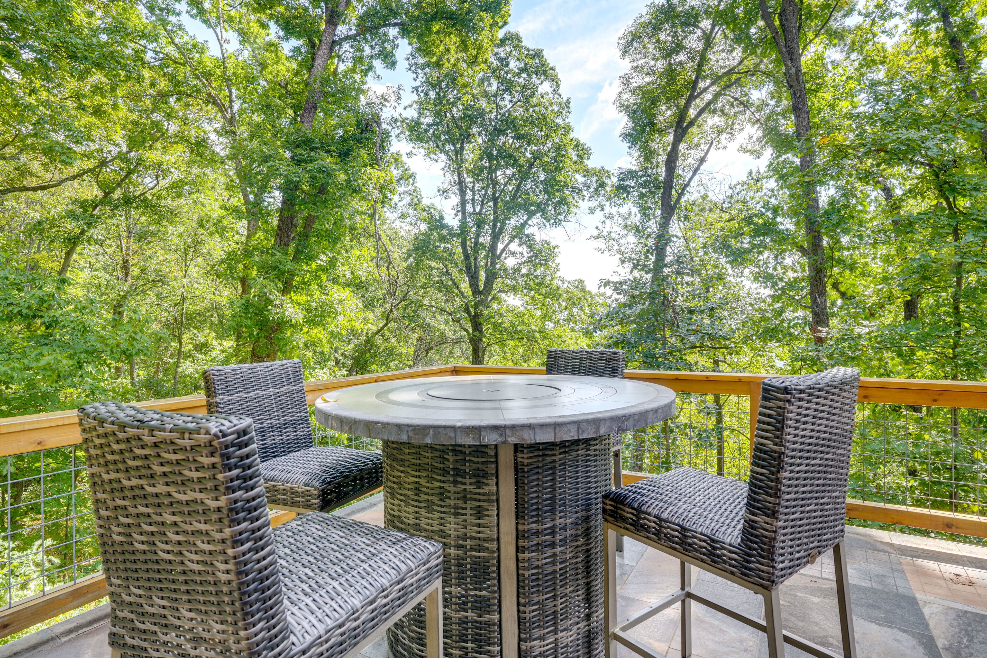 Deck | Dining Area | Fire Pit | Forested & Mountain Views