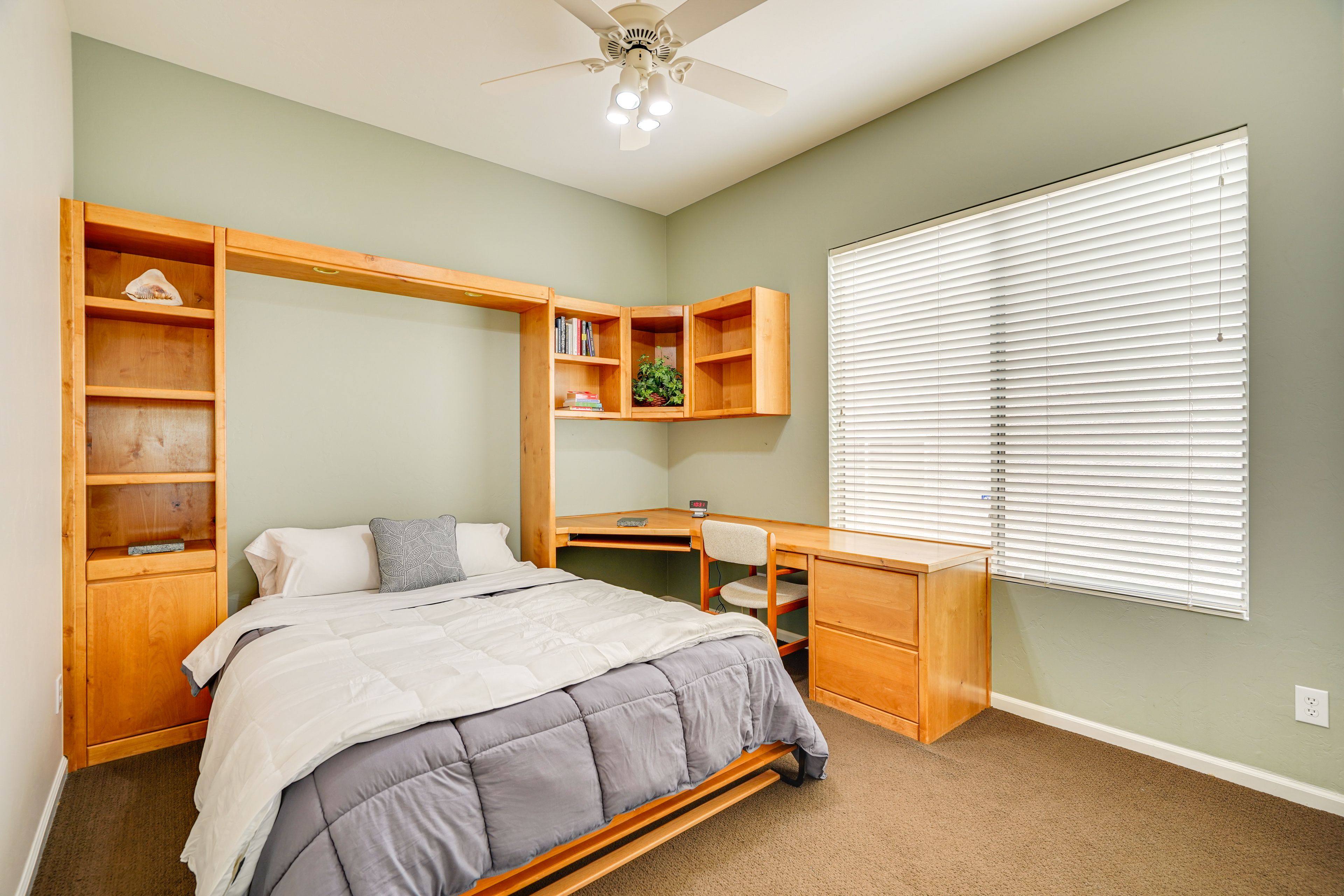 Bedroom 2 | Queen Murphy Bed | Laptop-Friendly Workspace