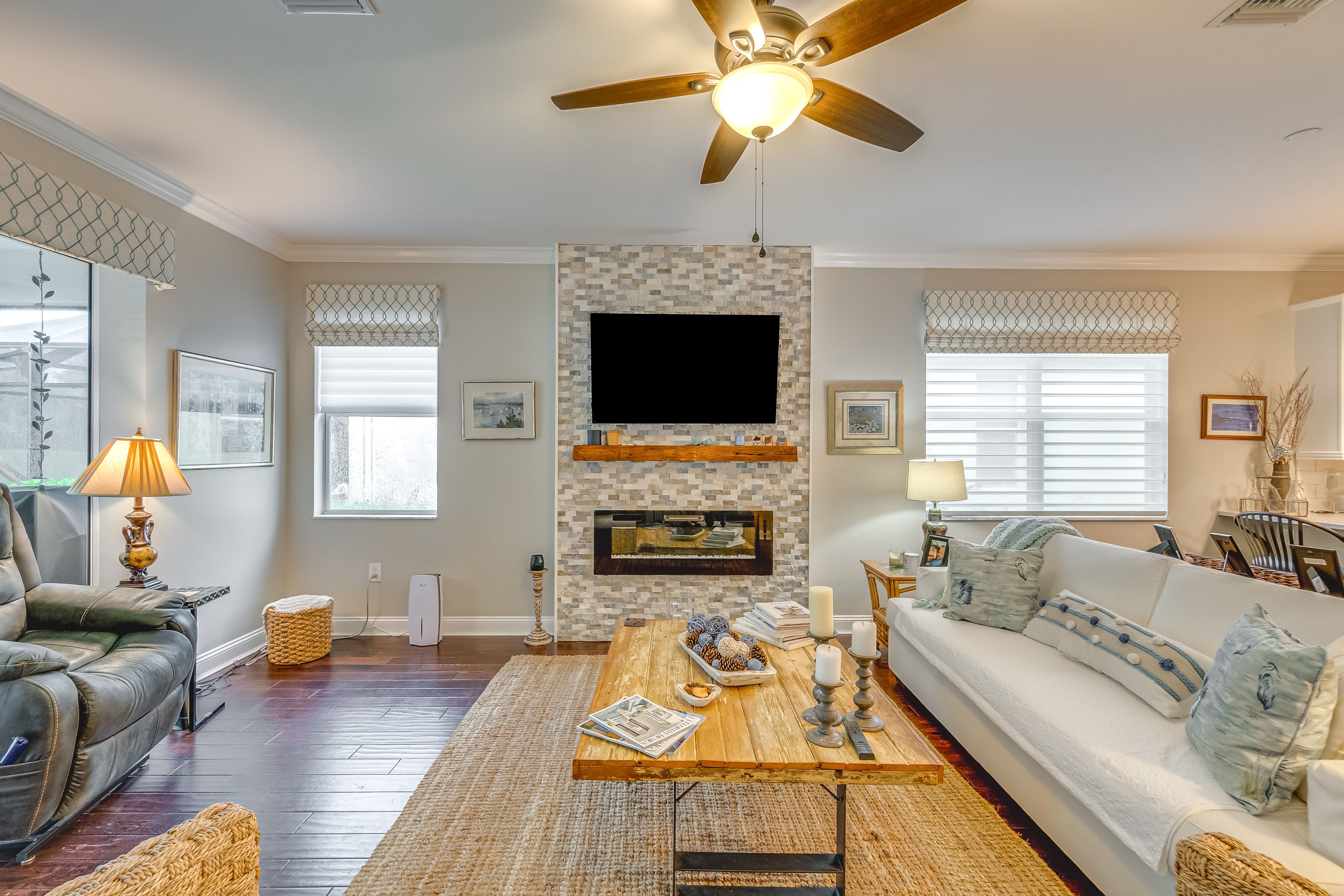 Living Room | Single-Story Home | Indoor Fireplace