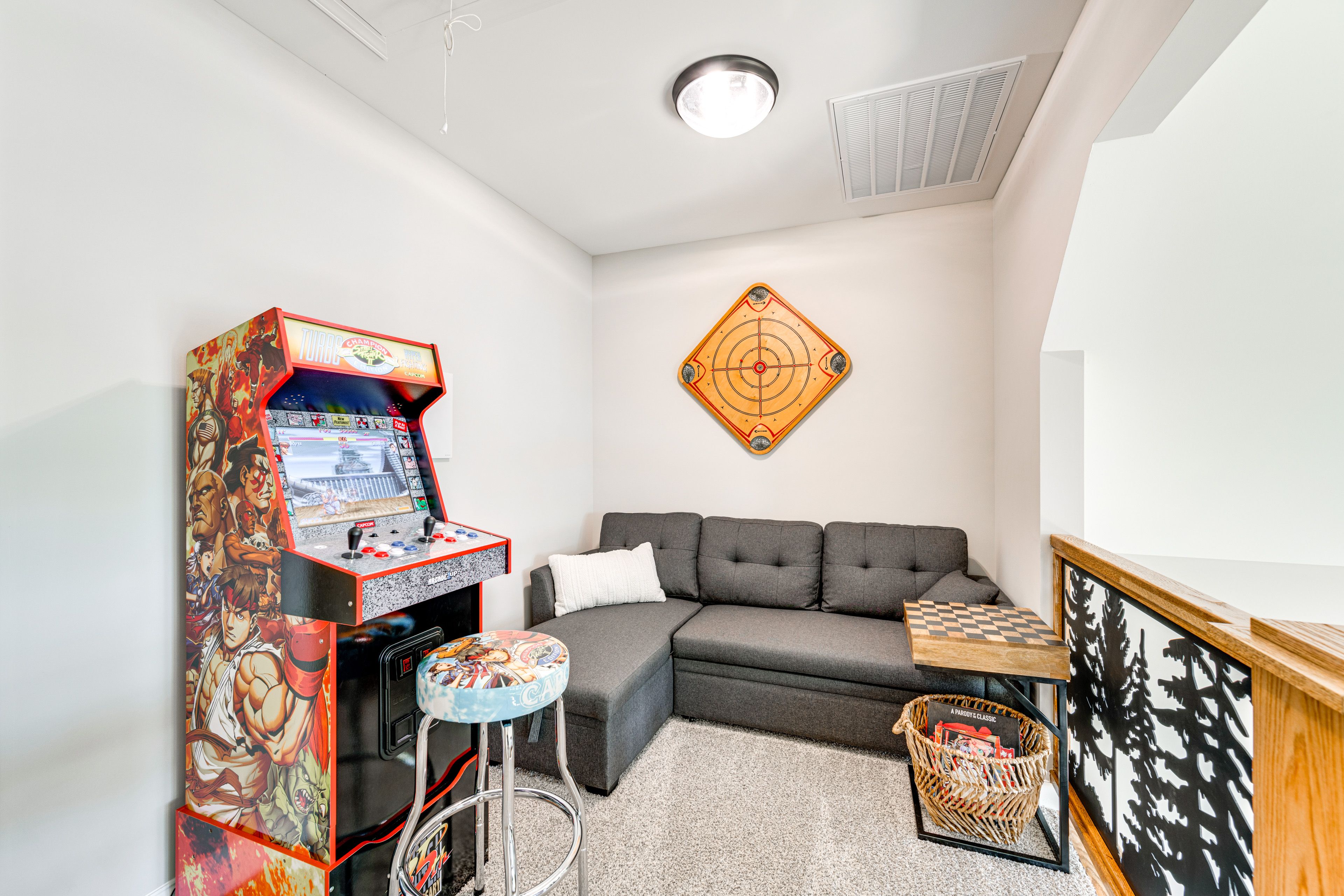 Game Loft | Full Sleeper Sofa | 2nd Floor | Arcade Cabinet