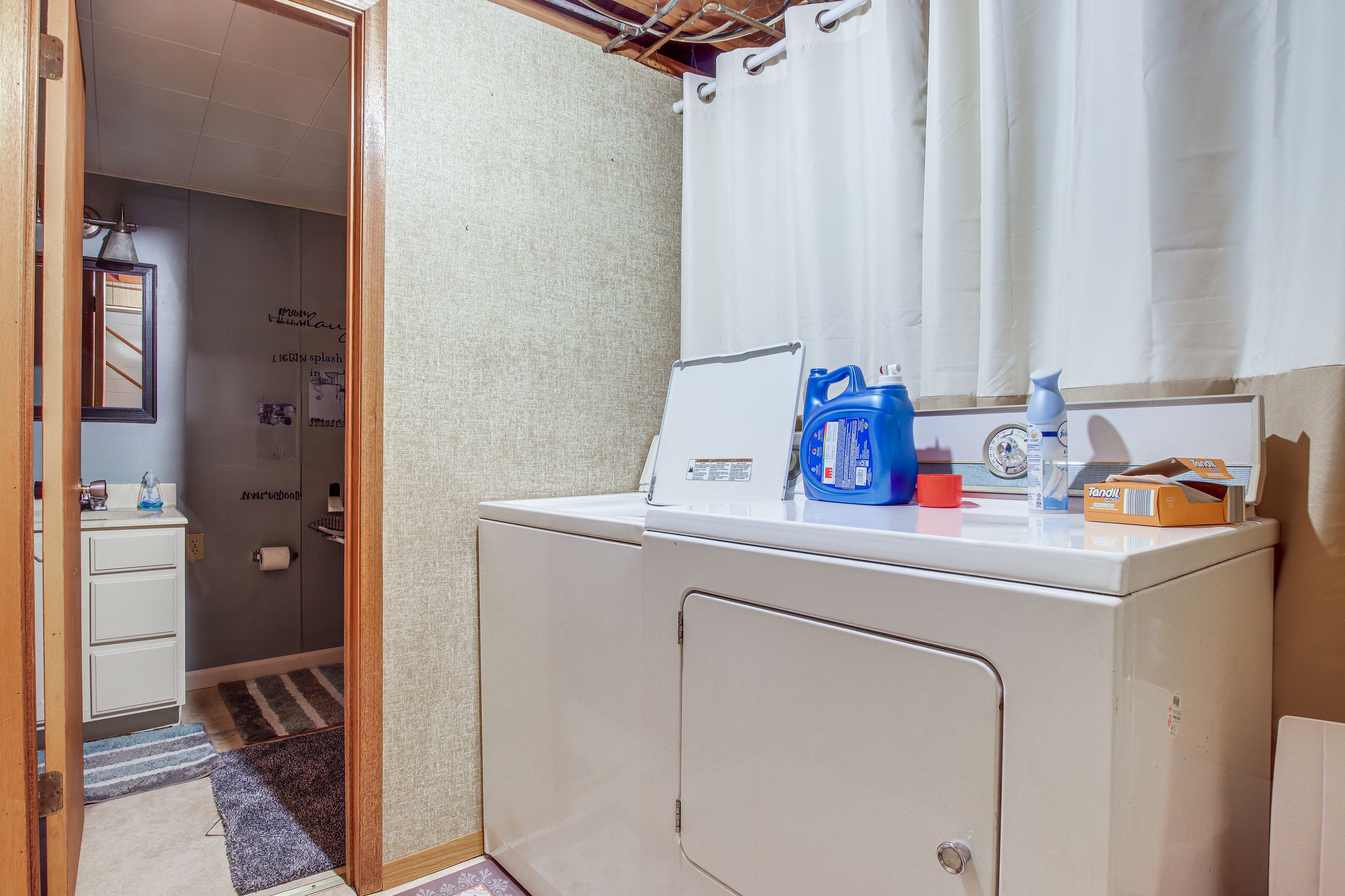 Laundry Room | Basement Level | Washer & Dryer | Detergent Provided