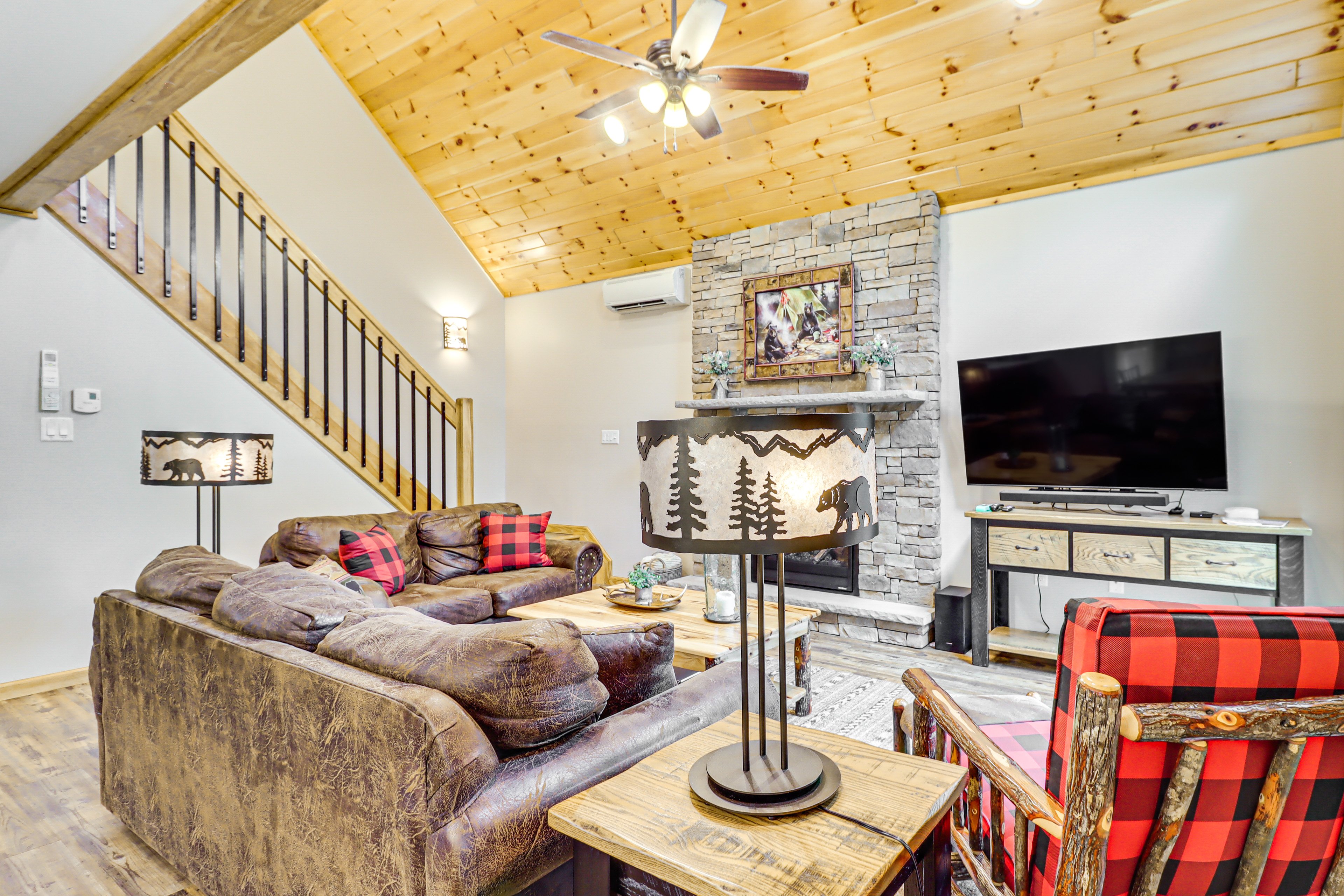 Living Room | Smart TV | Gas Fireplace | 2nd Floor