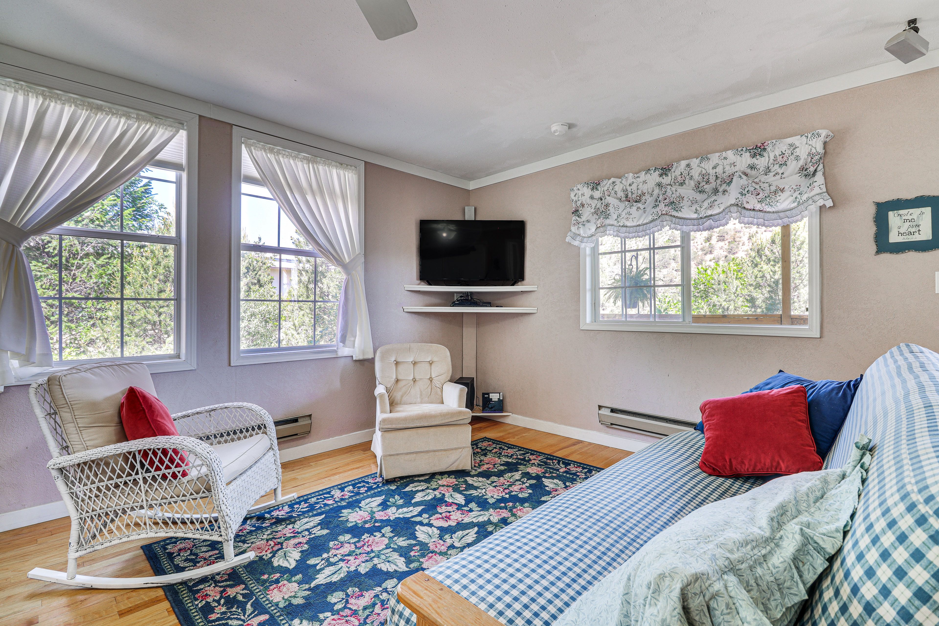 Living Room | Queen Futon | Free WiFi | Central/Electric Heat | Window A/C Unit